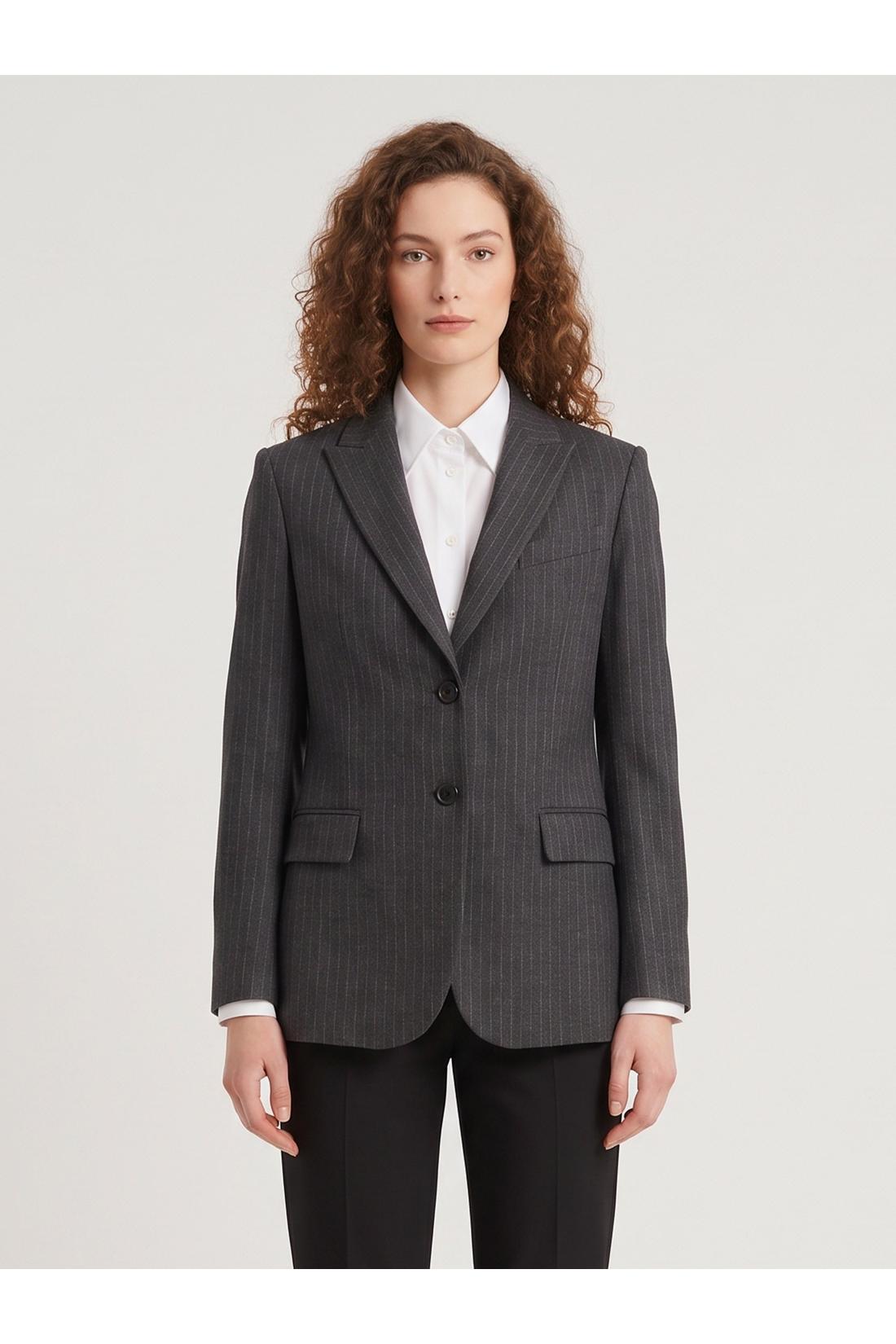 Pinstripe single-breasted jacket