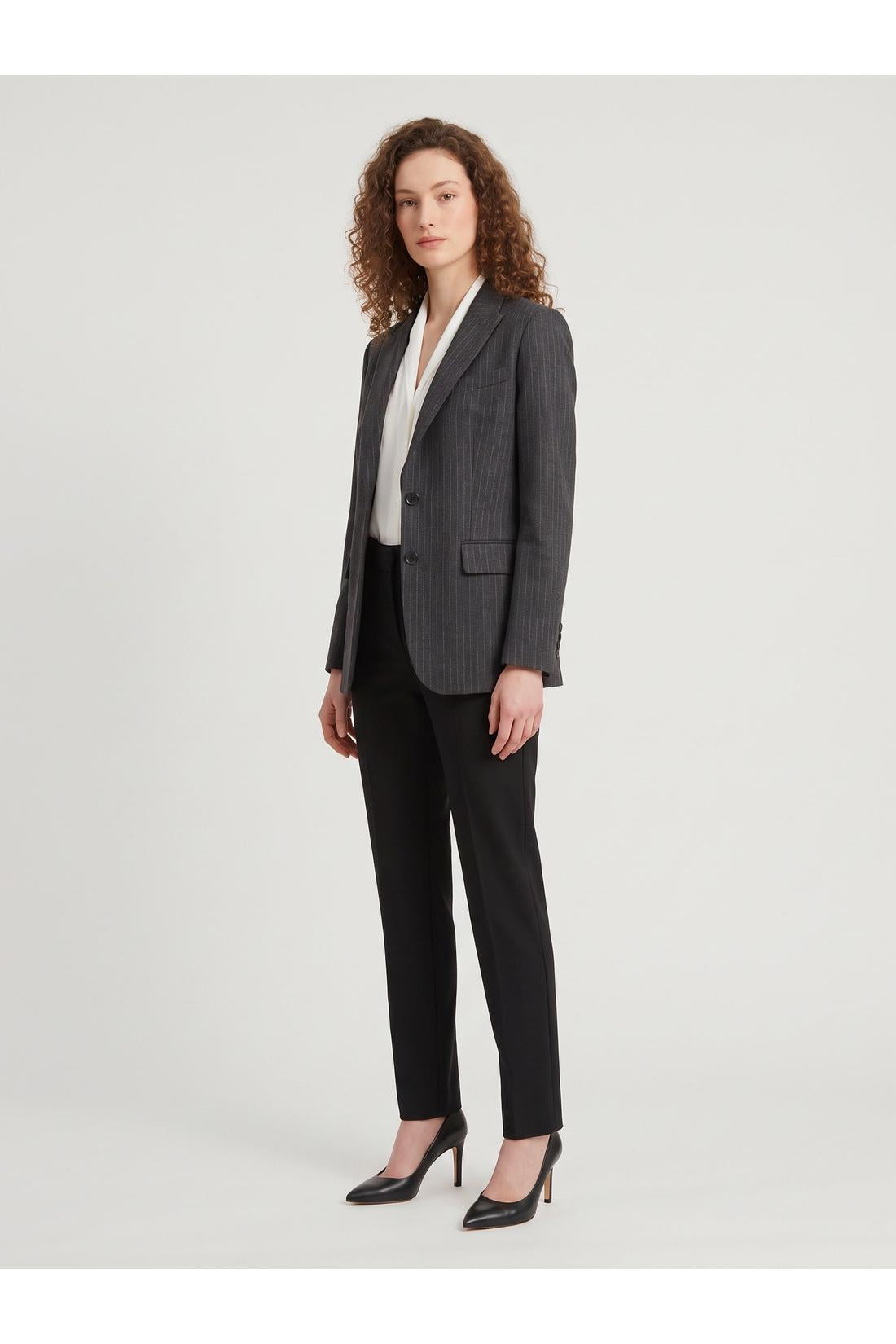 Pinstripe single-breasted jacket