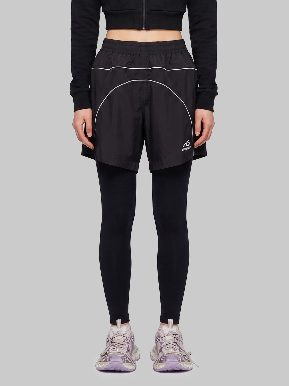 Techwear track shorts