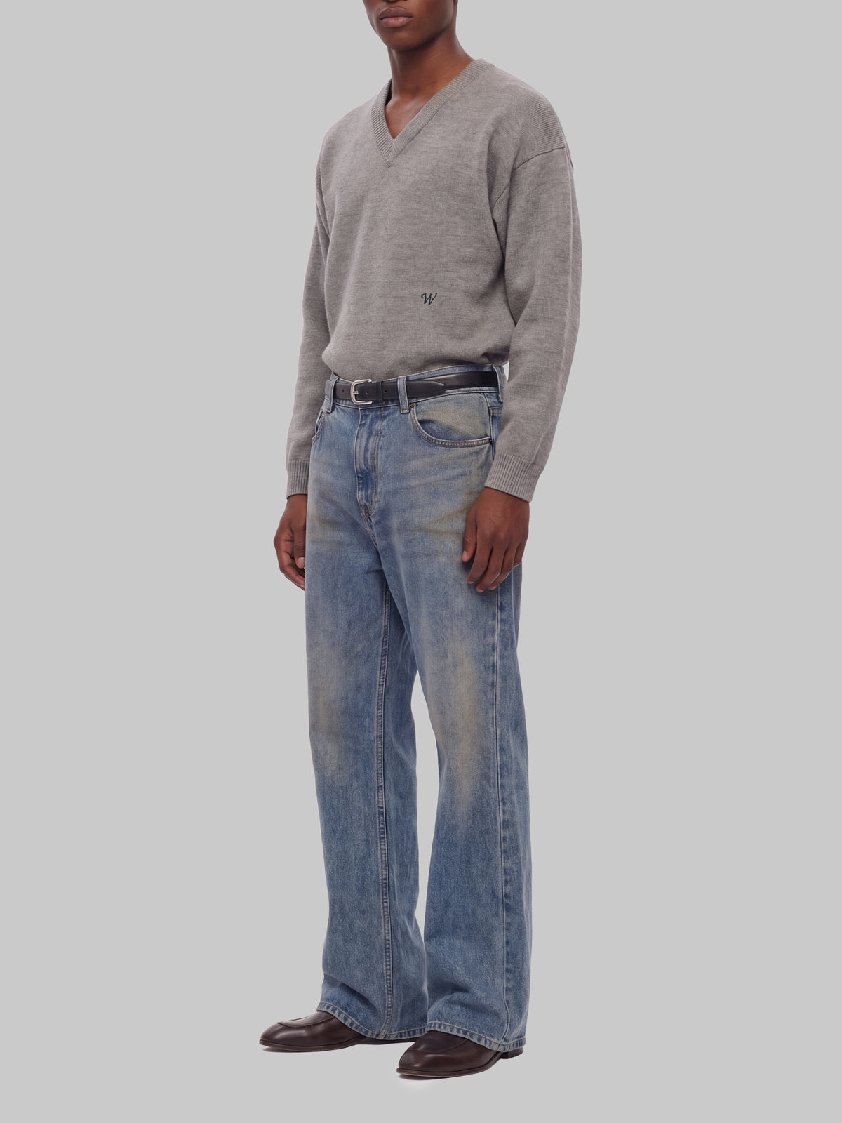 Flared denim jeans