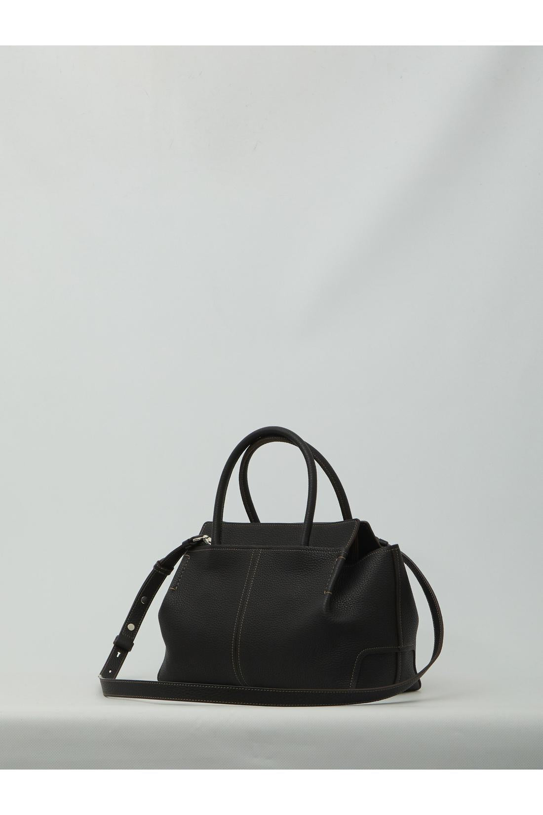 Tod'S Small hammered leather shopping bag, Taschen