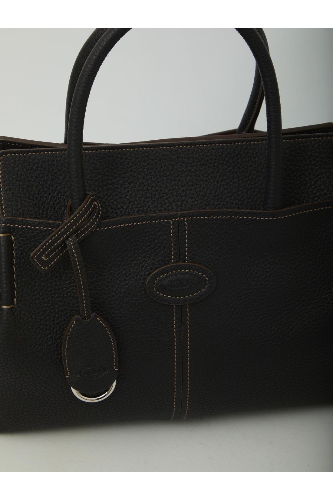 Tod'S Small hammered leather shopping bag, Taschen