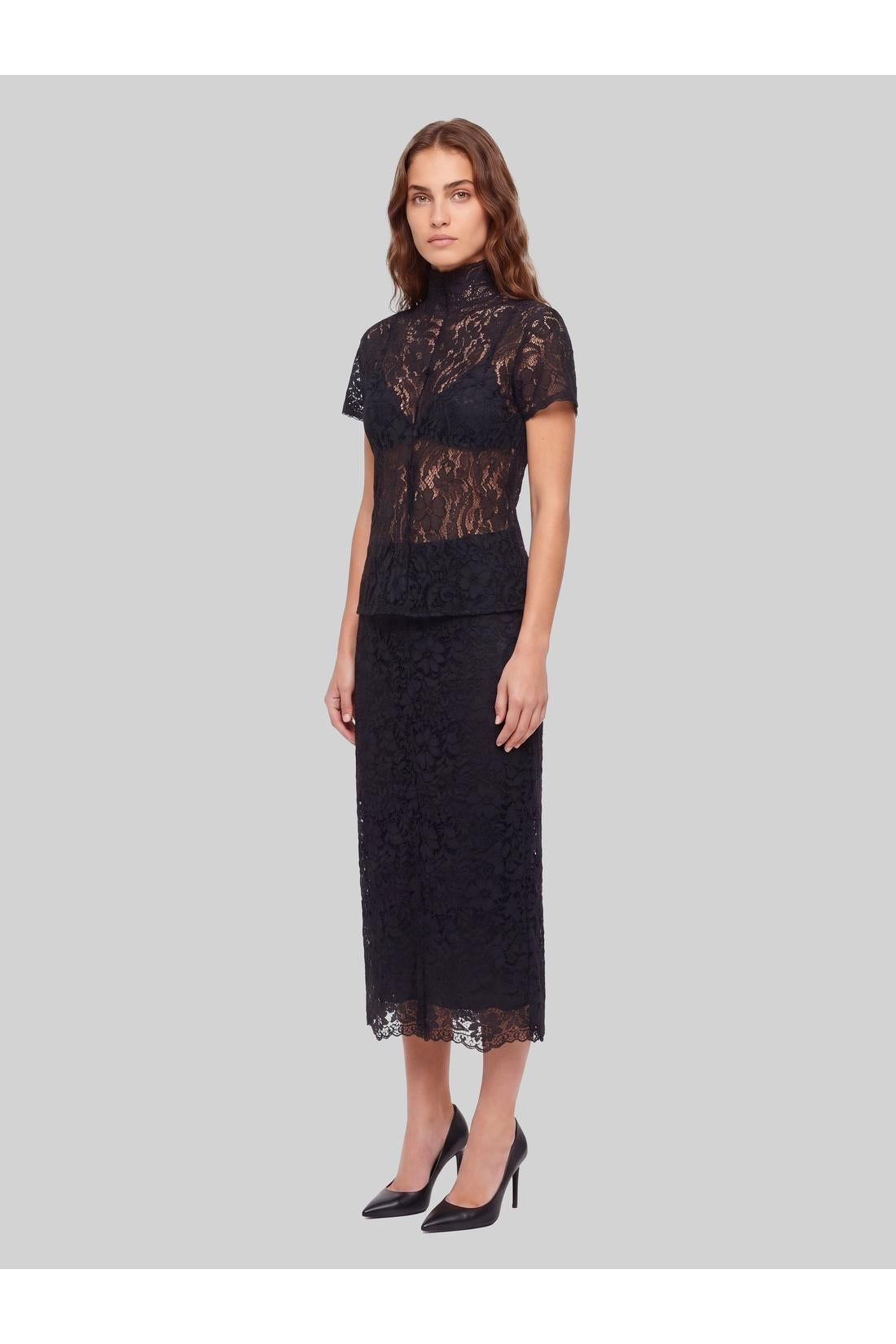 Sutton new york Lace top in black, Shirts