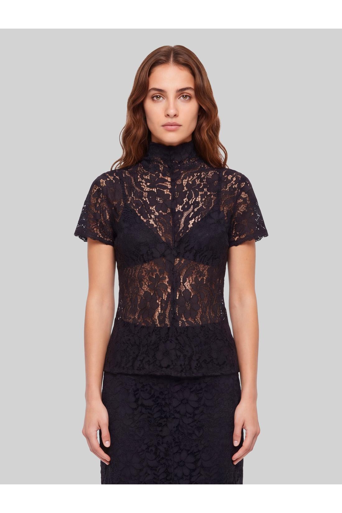 Sutton new york Lace top in black, Shirts