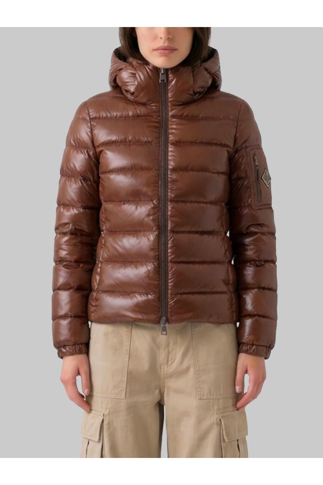 Brown short down jacket
