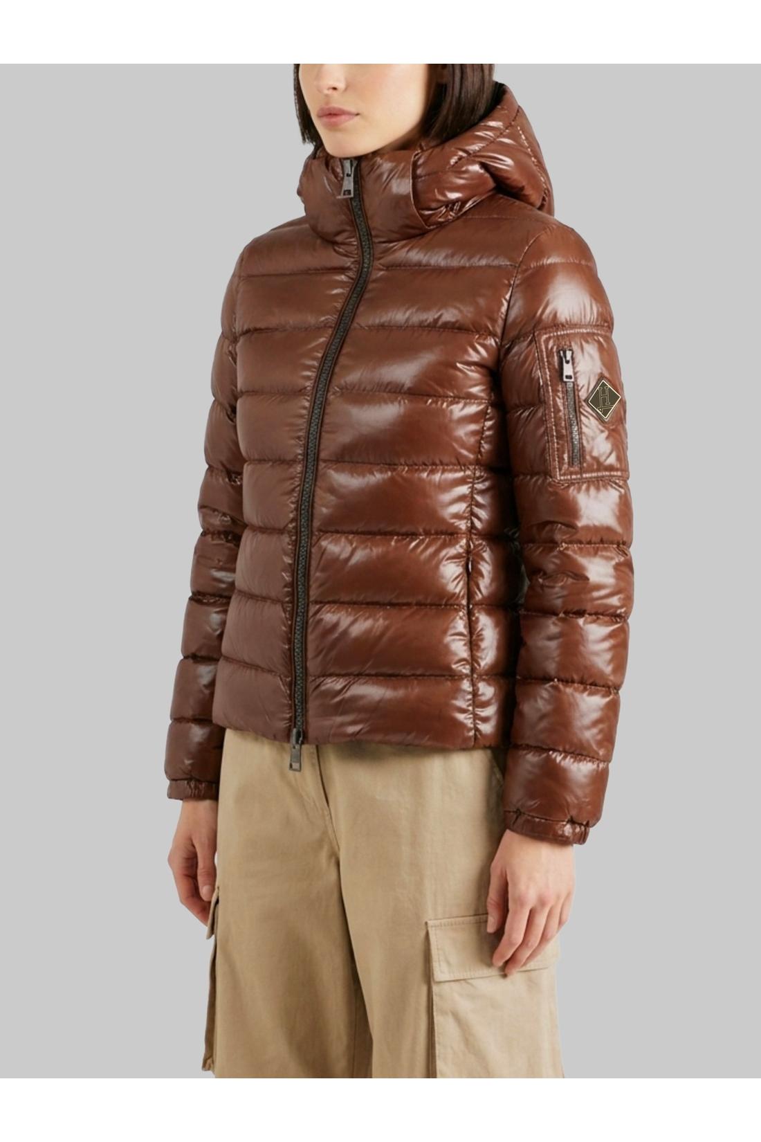 Brown short down jacket