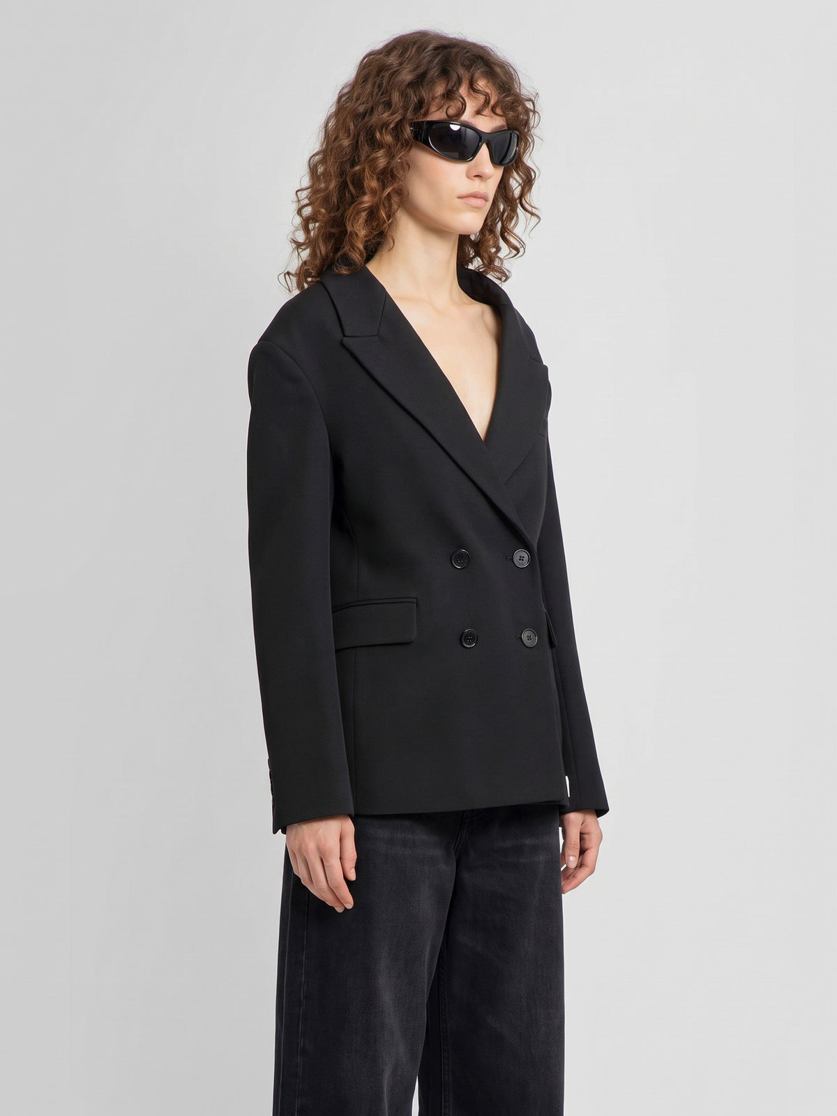 Black wool Stola jacket