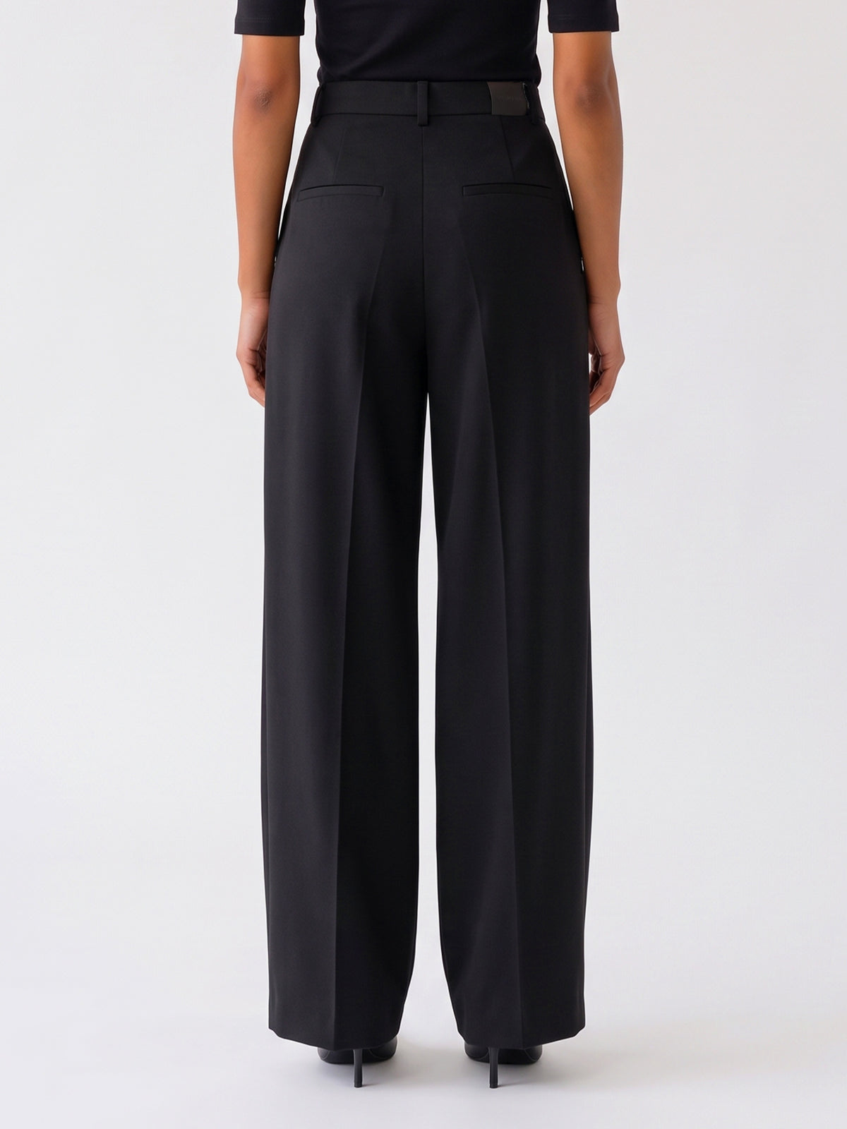 Black wide-leg pants