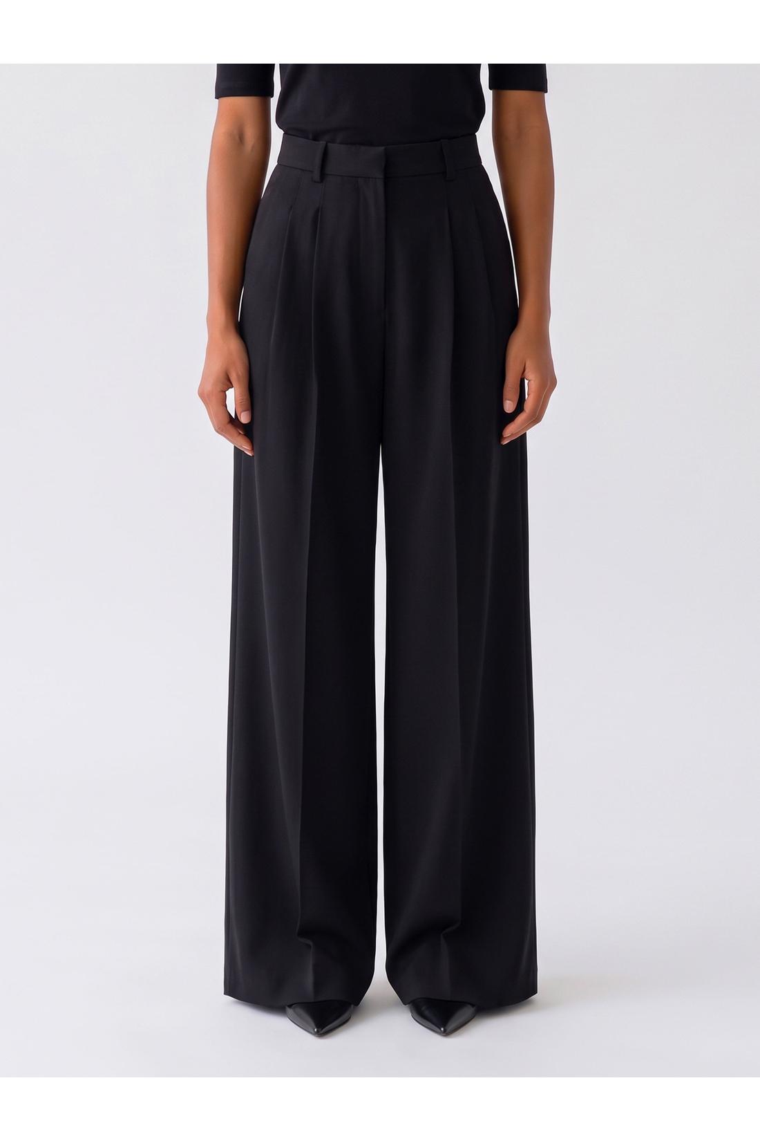 Black wide-leg pants