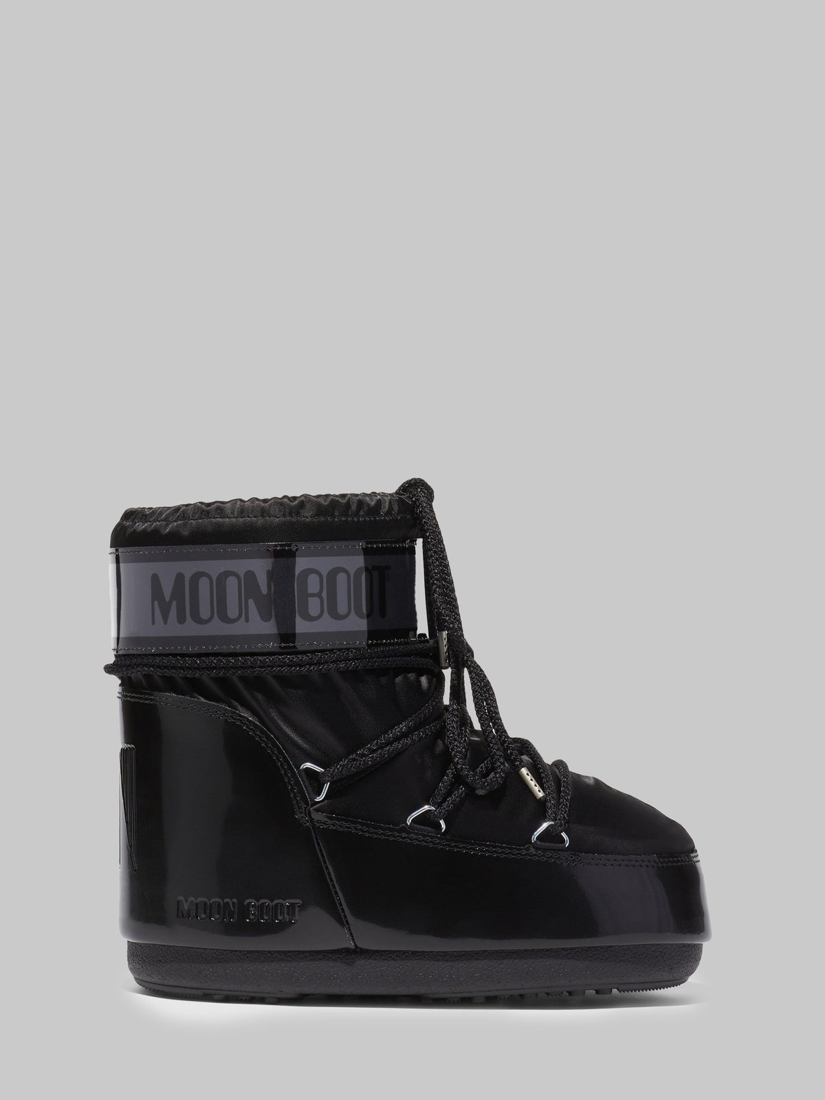 Moon Boot Black satin Icon Low Glance boots, Stiefel & Stiefeletten