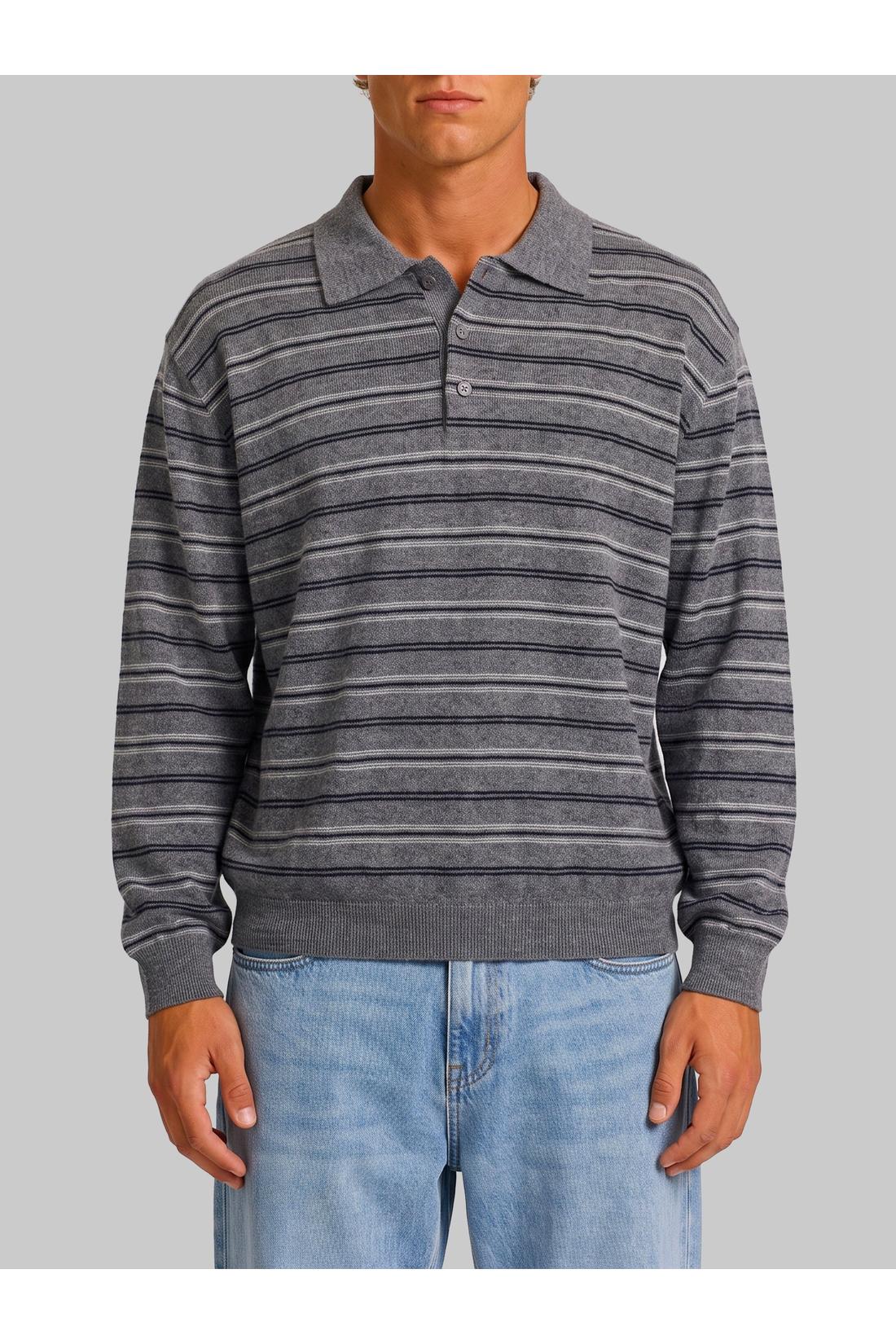 Grey striped sweater