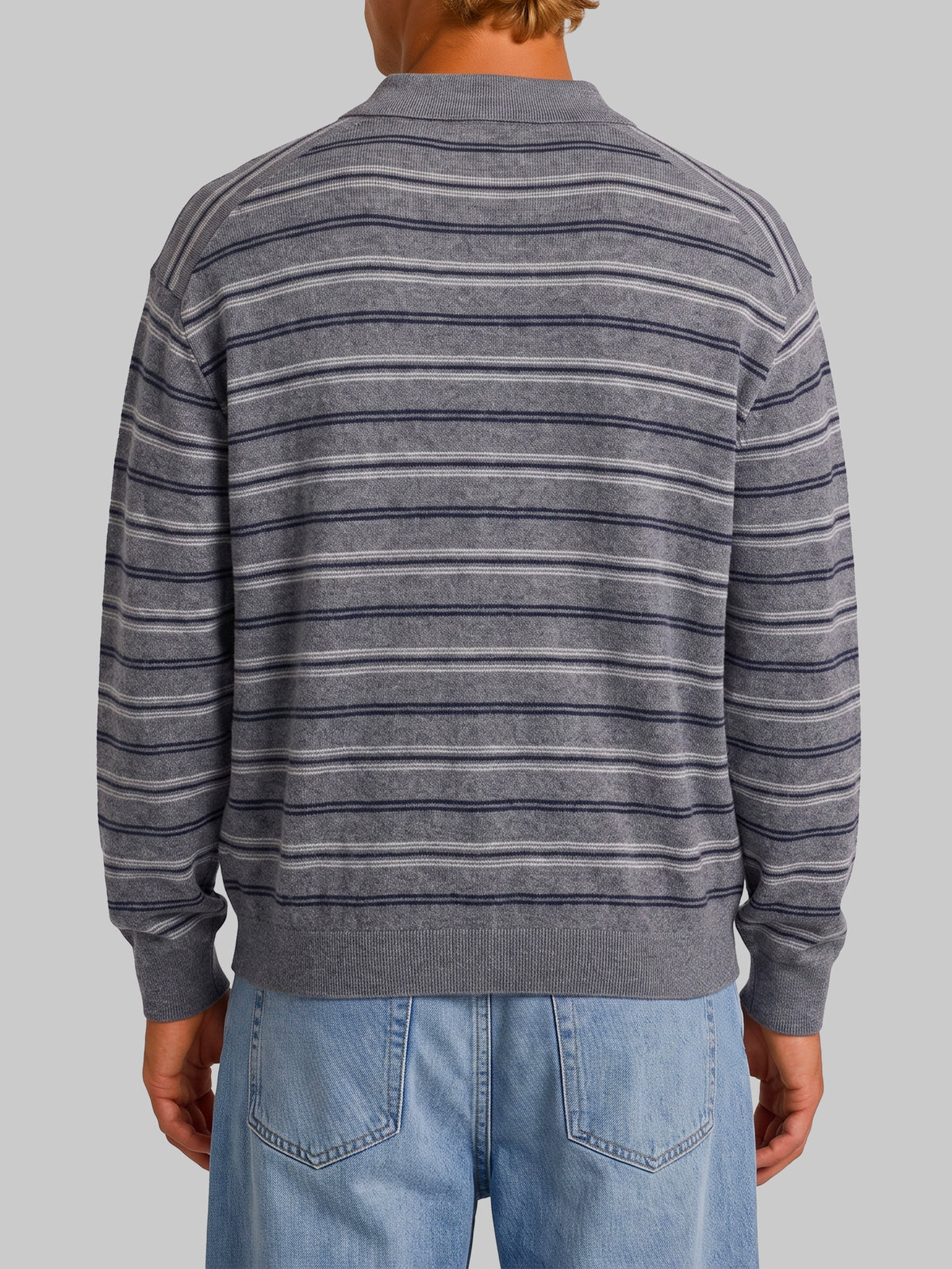 Grey striped sweater
