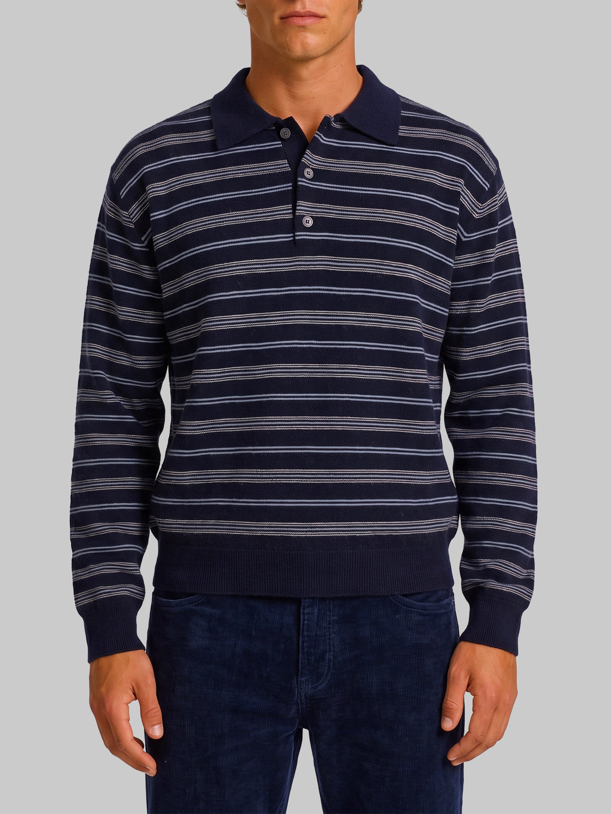 Dunst Navy blue striped sweater, Strick & Pullover