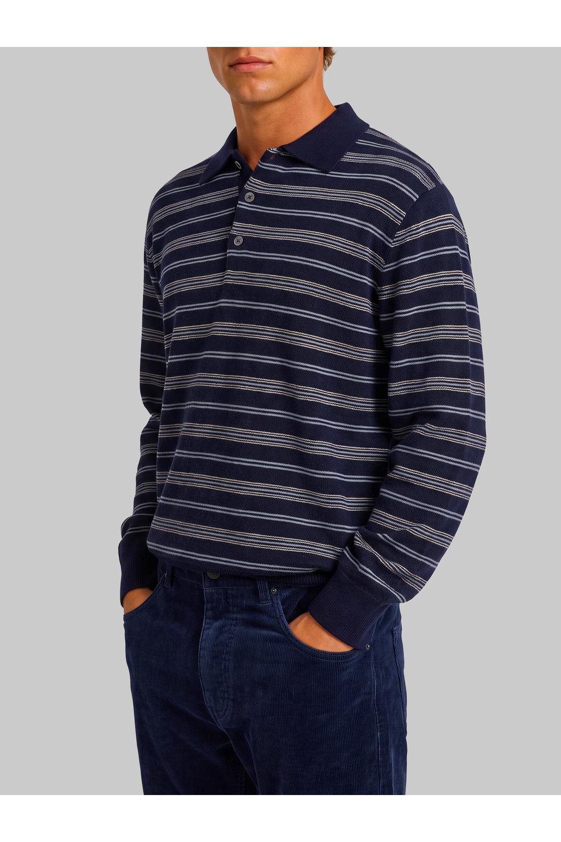Dunst Navy blue striped sweater, Strick & Pullover