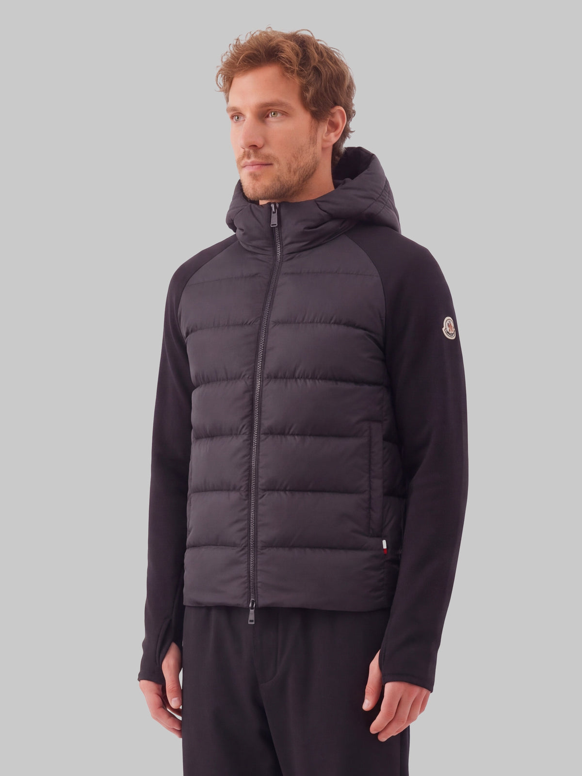 Polartec® padded hooded zip sweatshirt