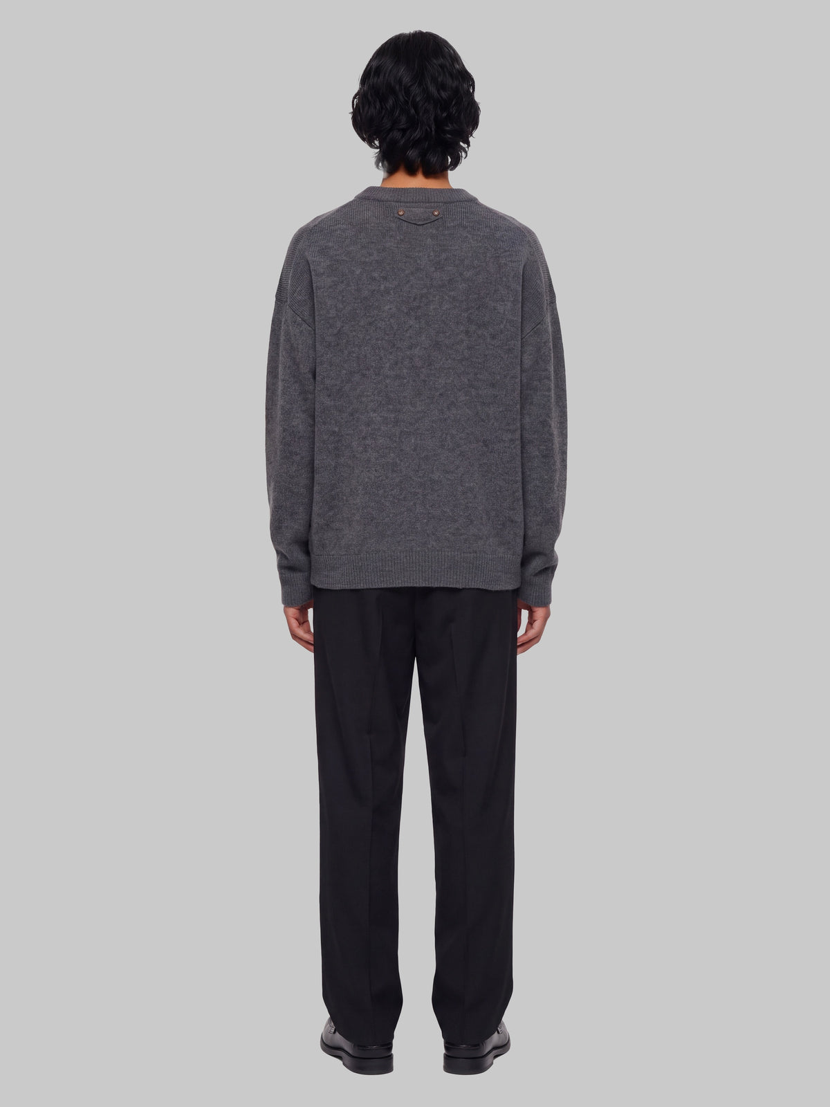 Anthracite crew-neck sweater