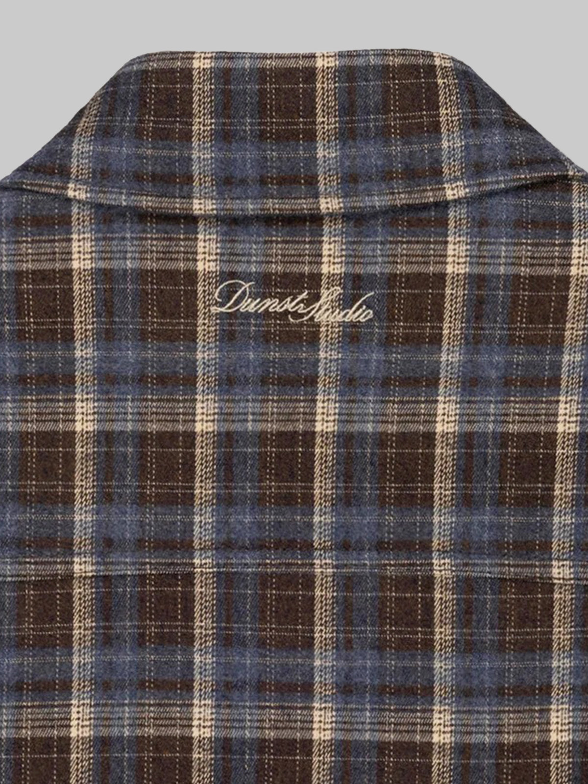 Quilted plaid flannel overshirt