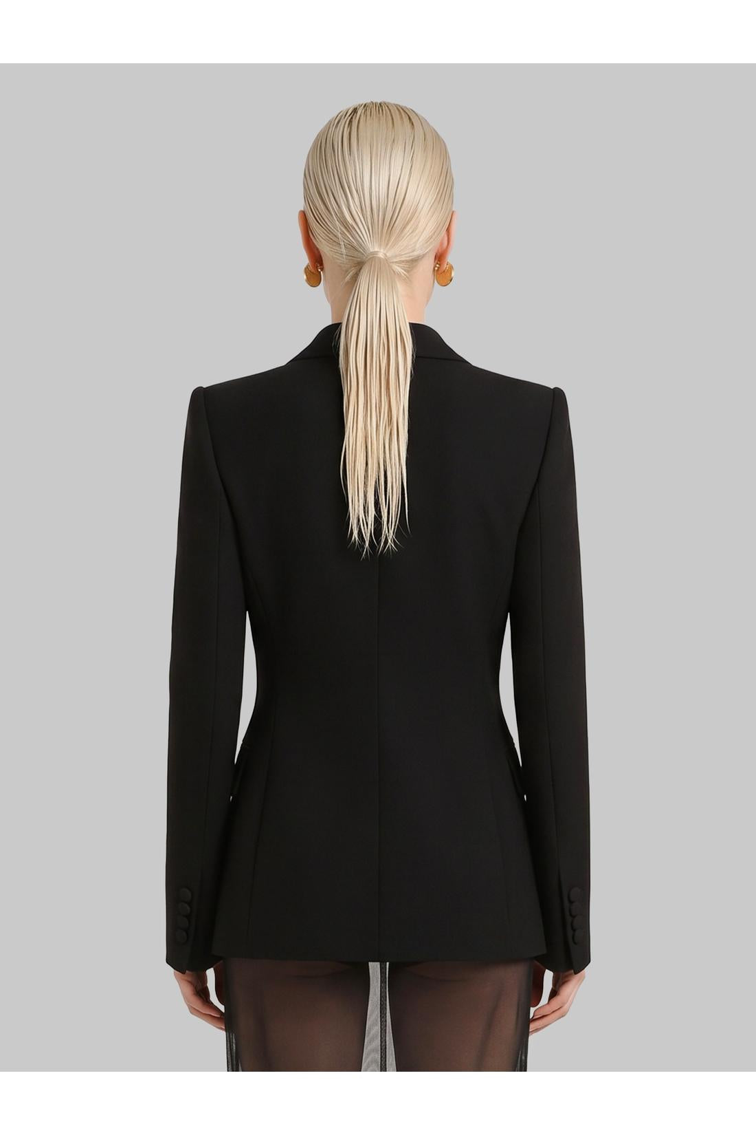 Dolce & Gabbana Double-breasted wool double crêpe jacket, Jacken & Mäntel