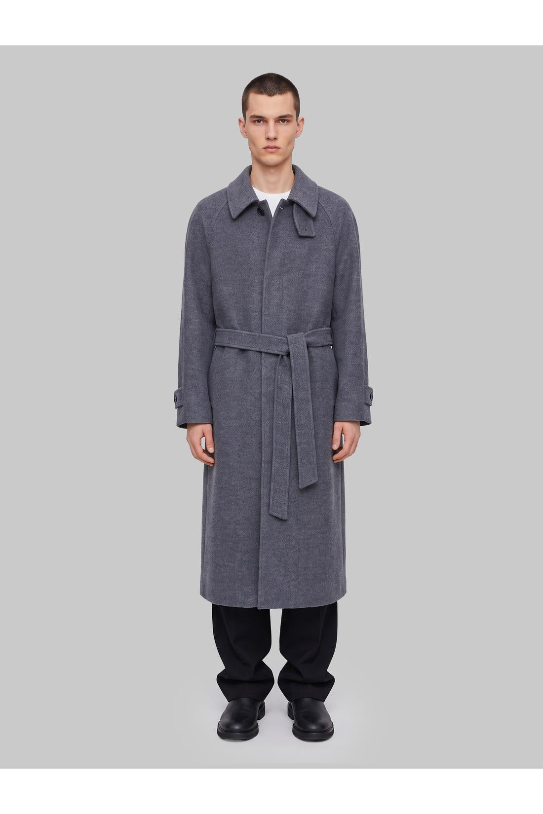Dunst Grey melange cashmere coat, Jacken & Mäntel