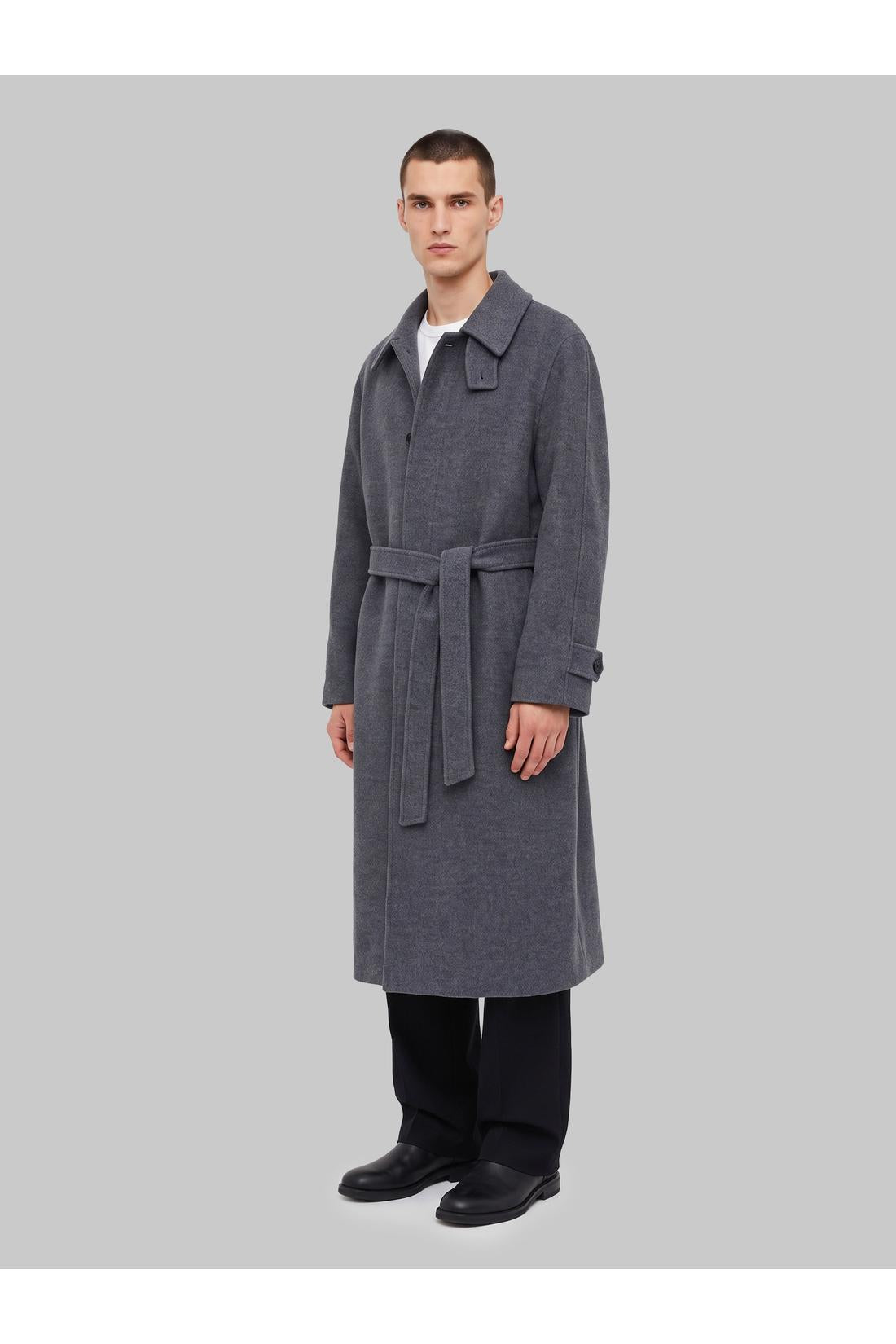 Dunst Grey melange cashmere coat, Jacken & Mäntel
