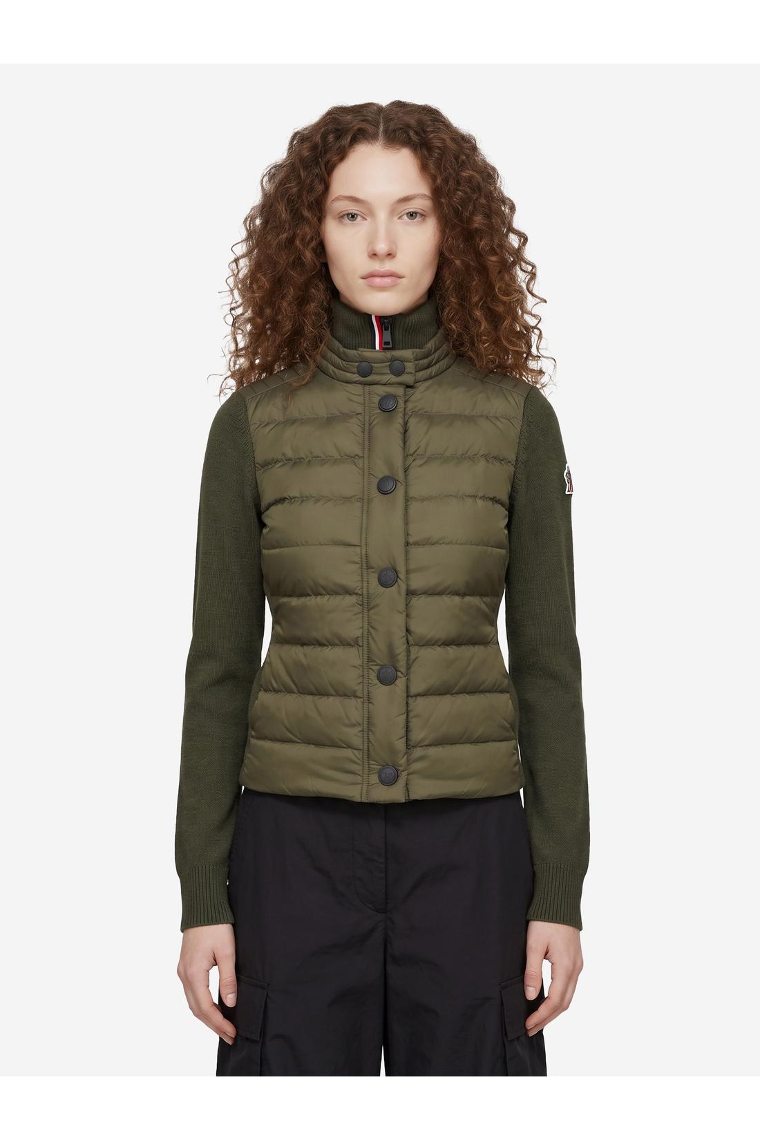 Moncler Grenoble Padded wool-blend cardigan, Strick & Pullover