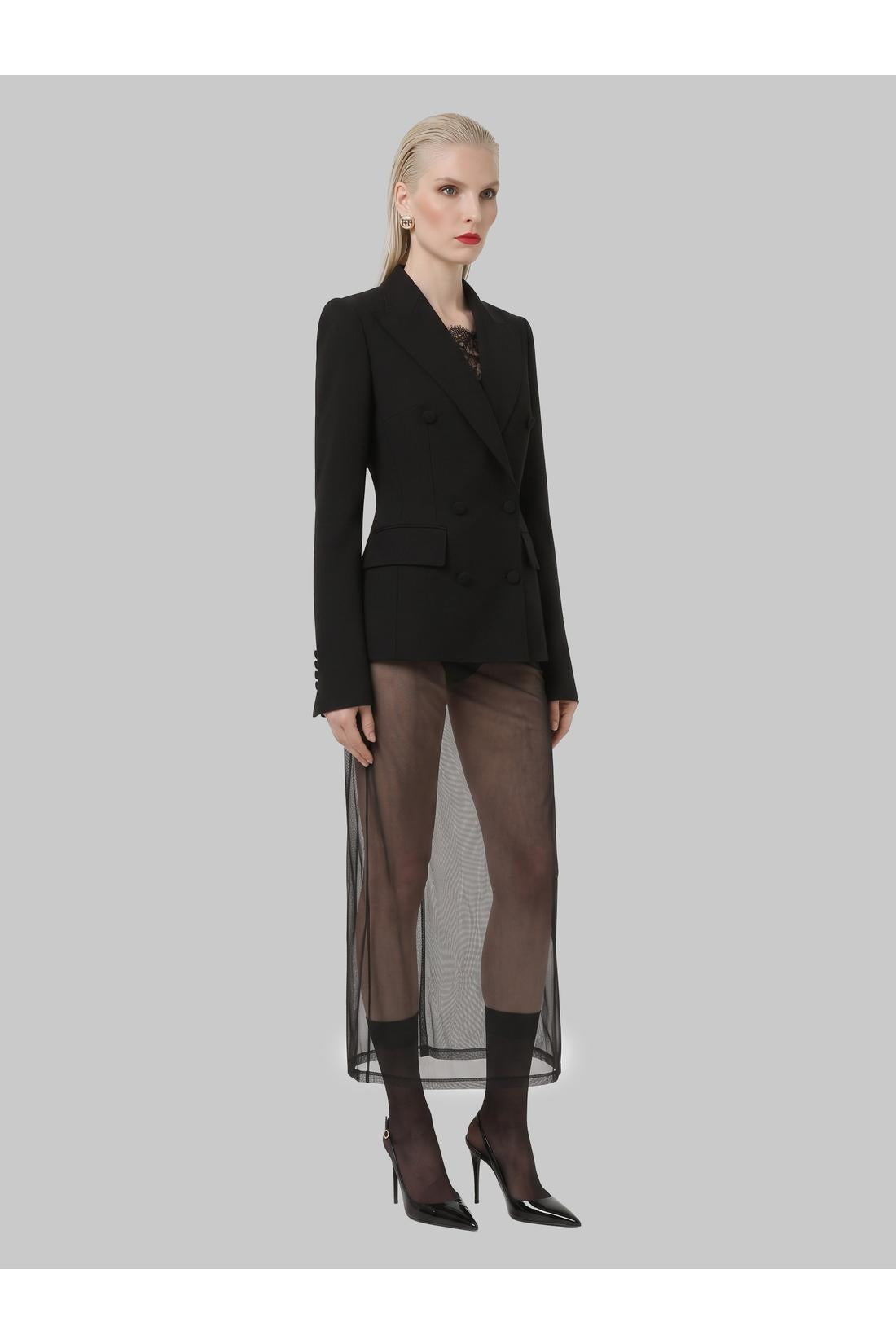 Dolce & Gabbana Double-breasted wool double crêpe jacket, Jacken & Mäntel