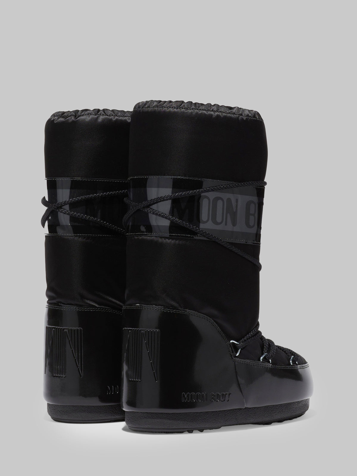Black satin Icon Glance boots