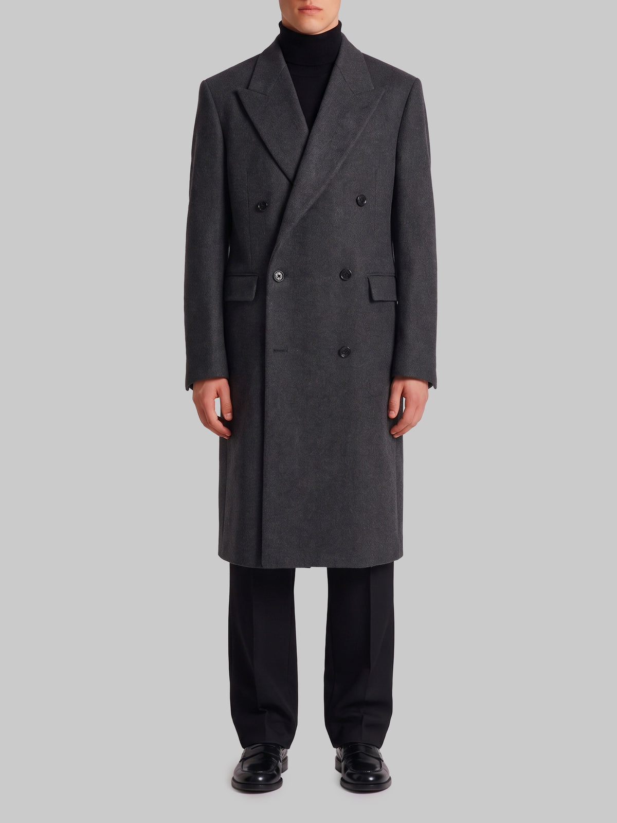 Grey double-breasted coat