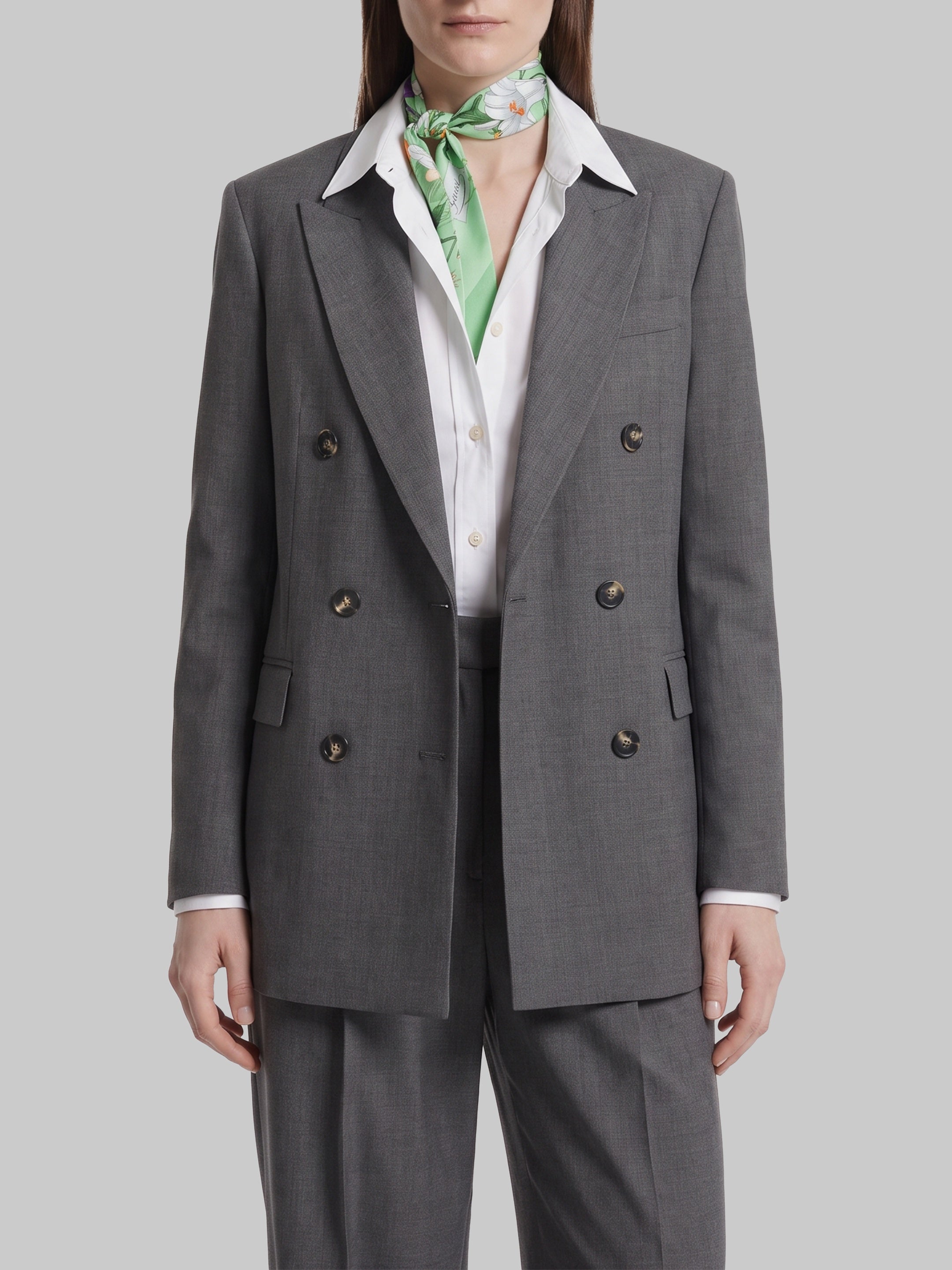 Anthracite double-breasted jacket