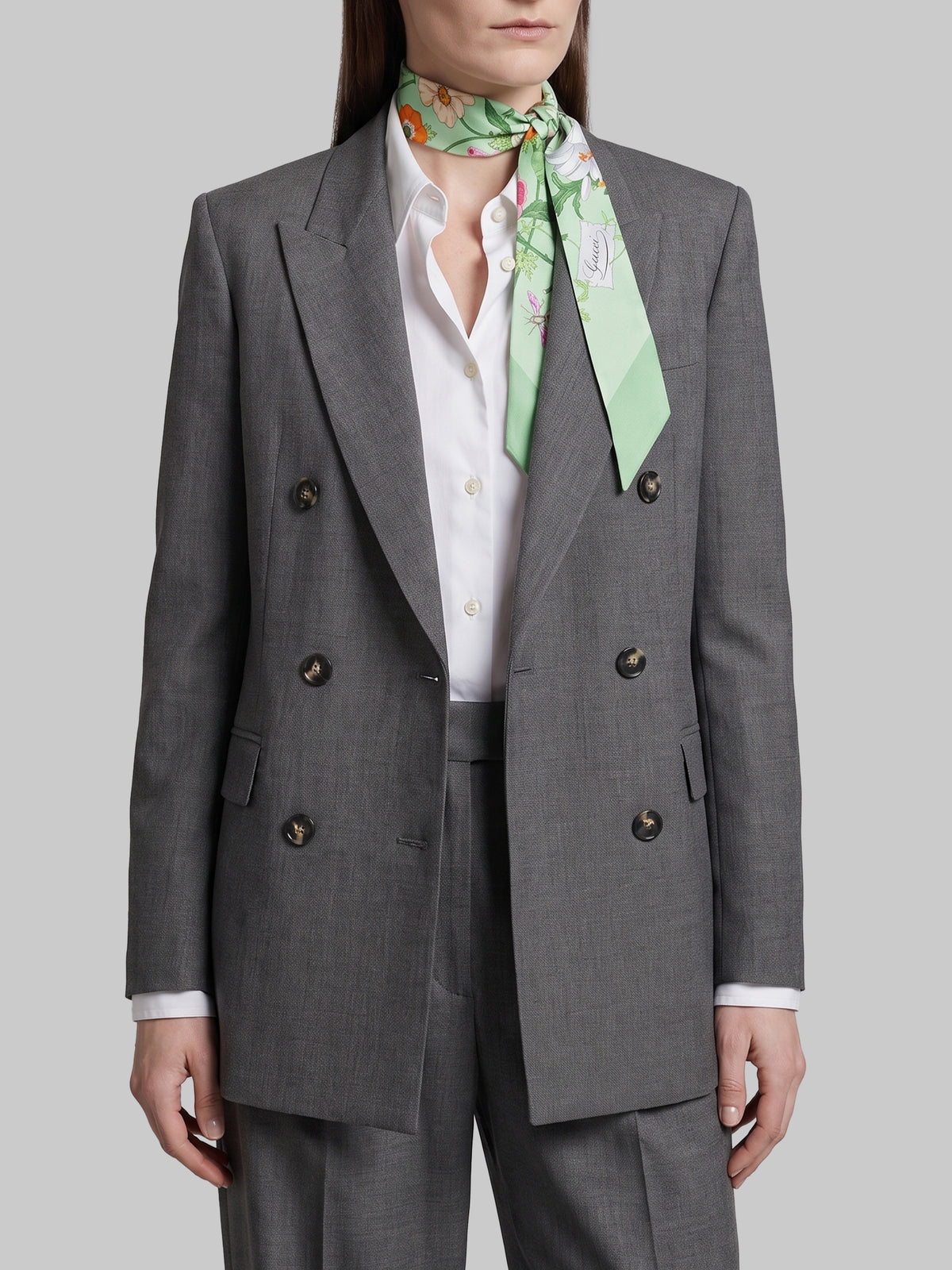 Anthracite double-breasted jacket