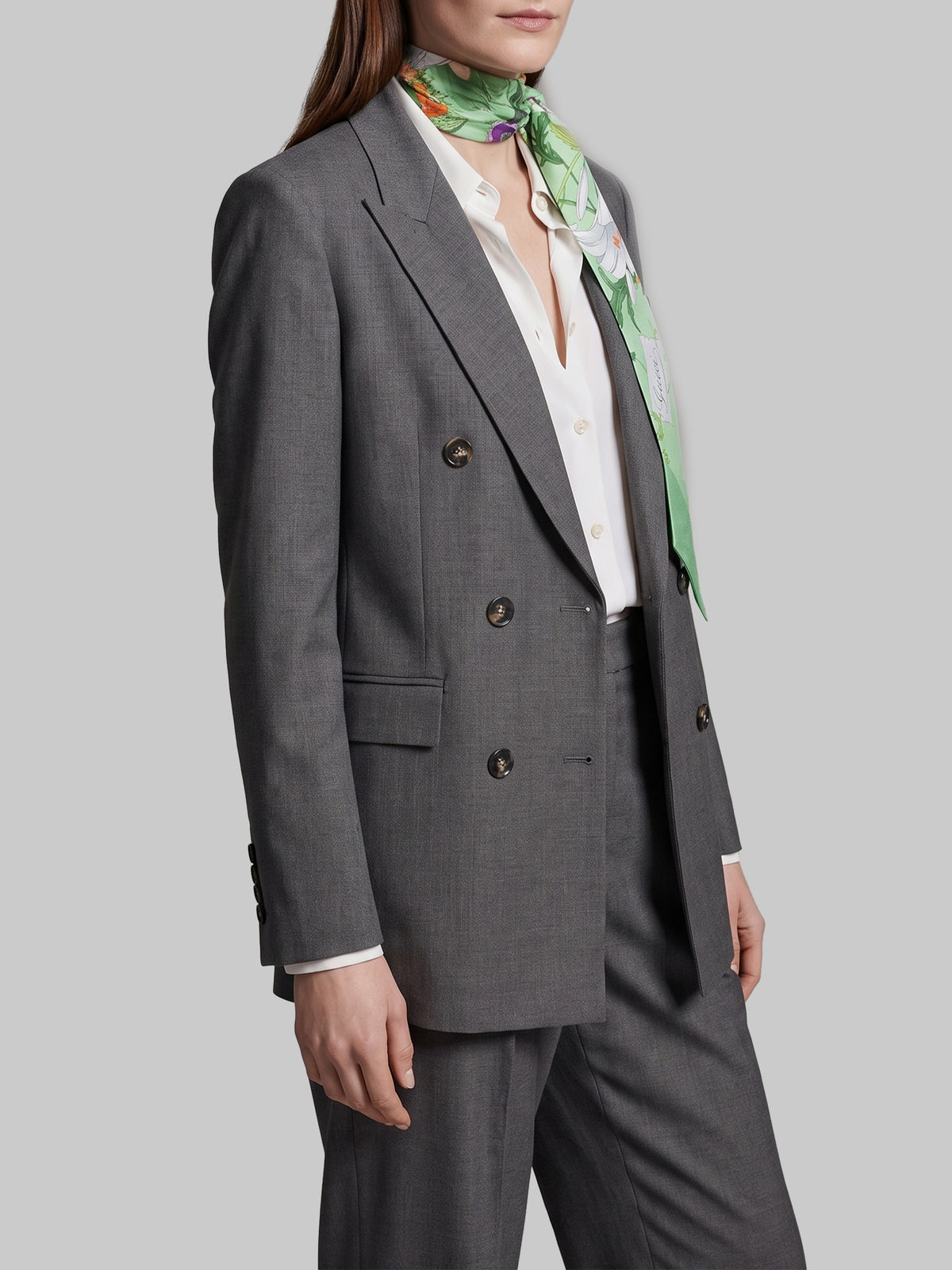 Anthracite double-breasted jacket