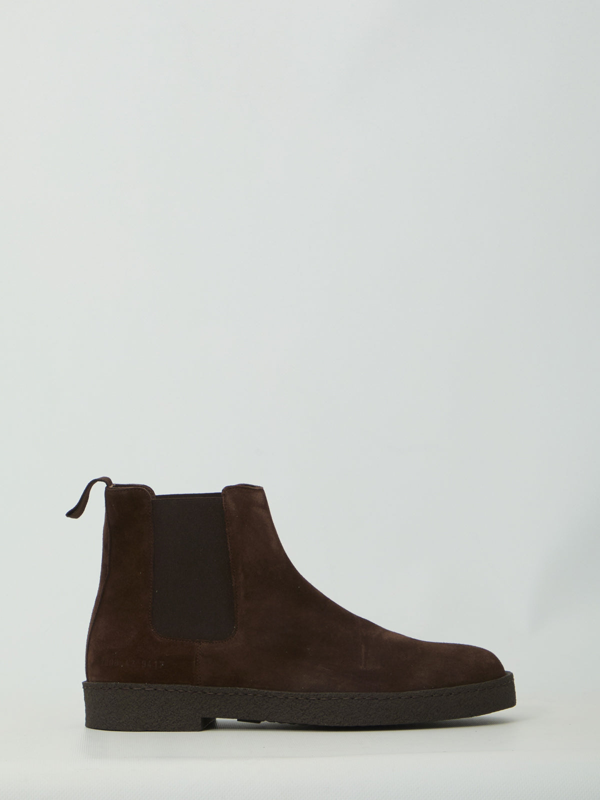 Dark brown suede Chelsea boots