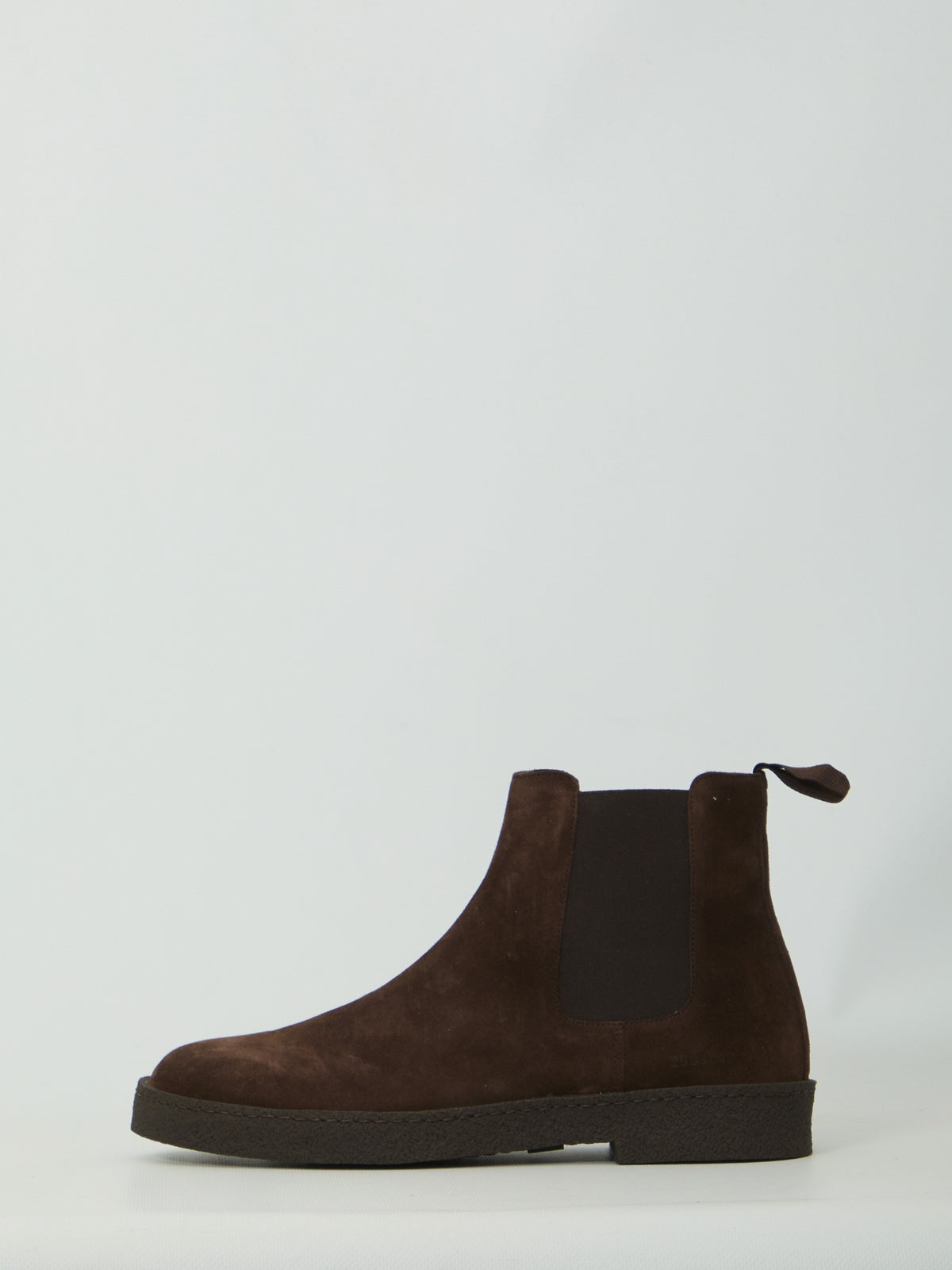 Dark brown suede Chelsea boots