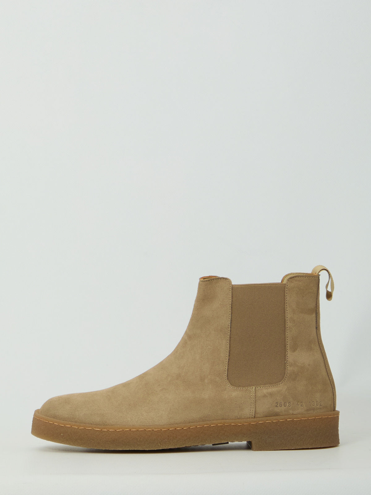 Beige suede Chelsea boots