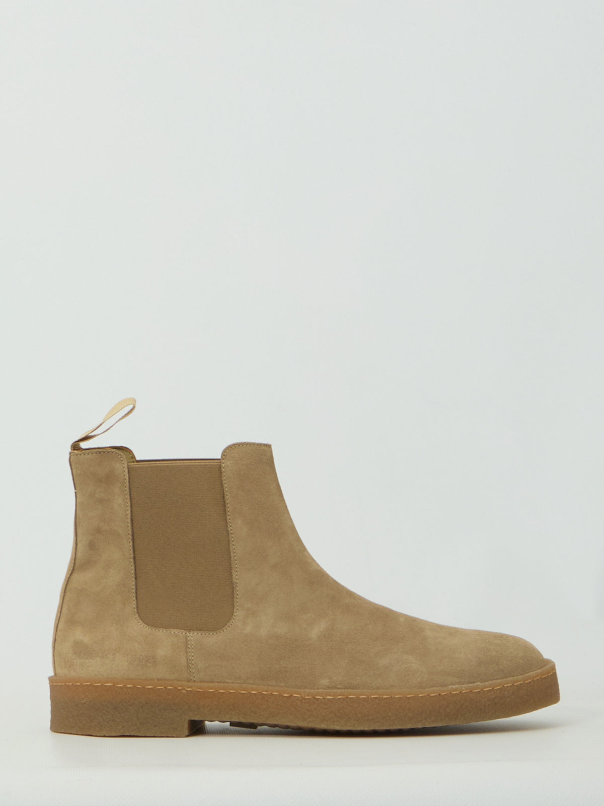 Beige suede Chelsea boots