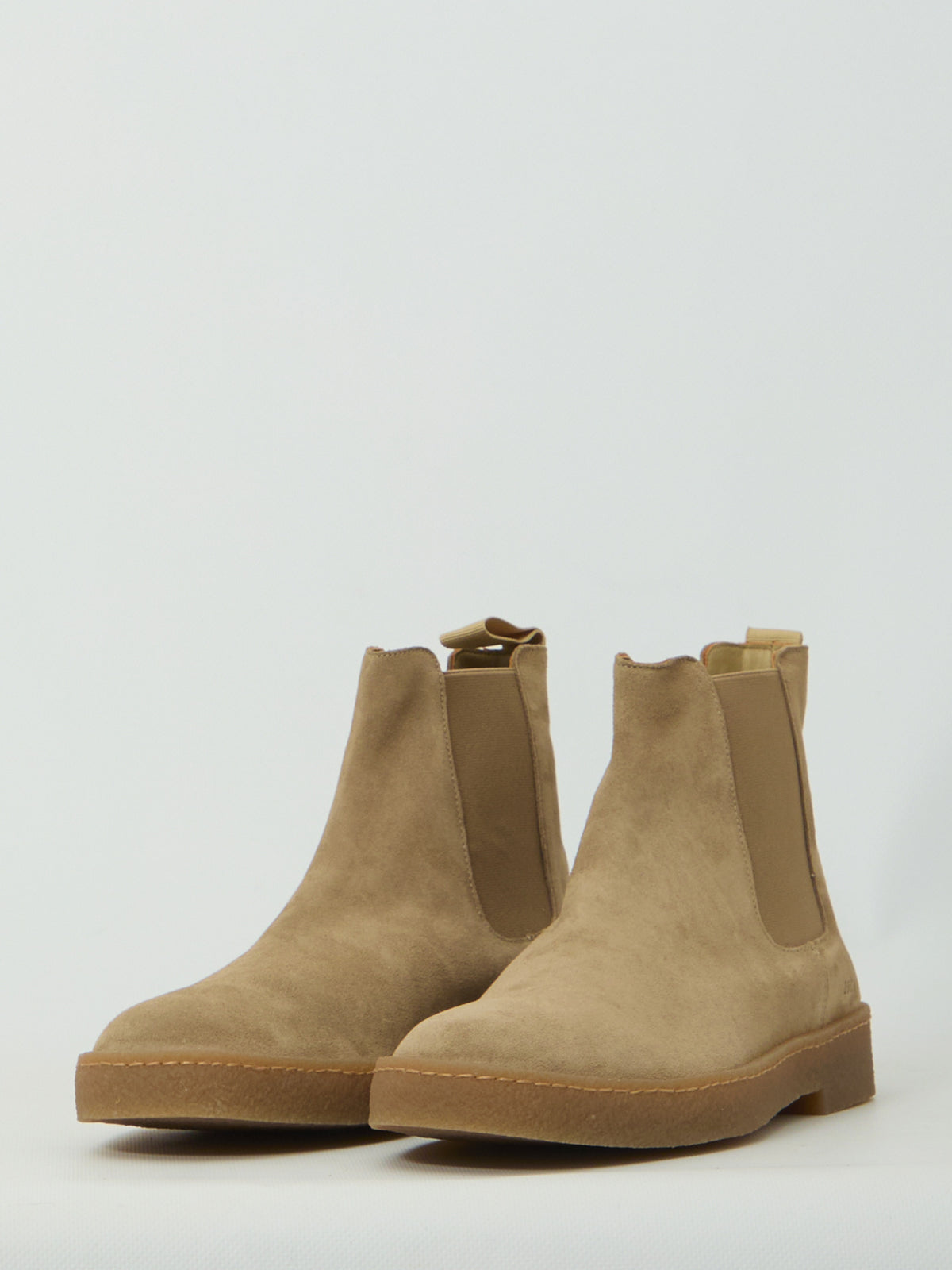 Beige suede Chelsea boots