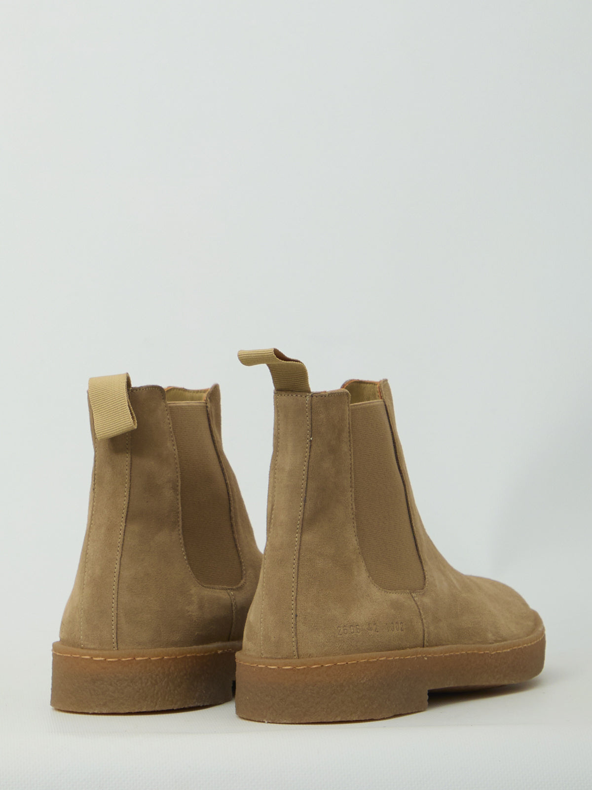 Beige suede Chelsea boots