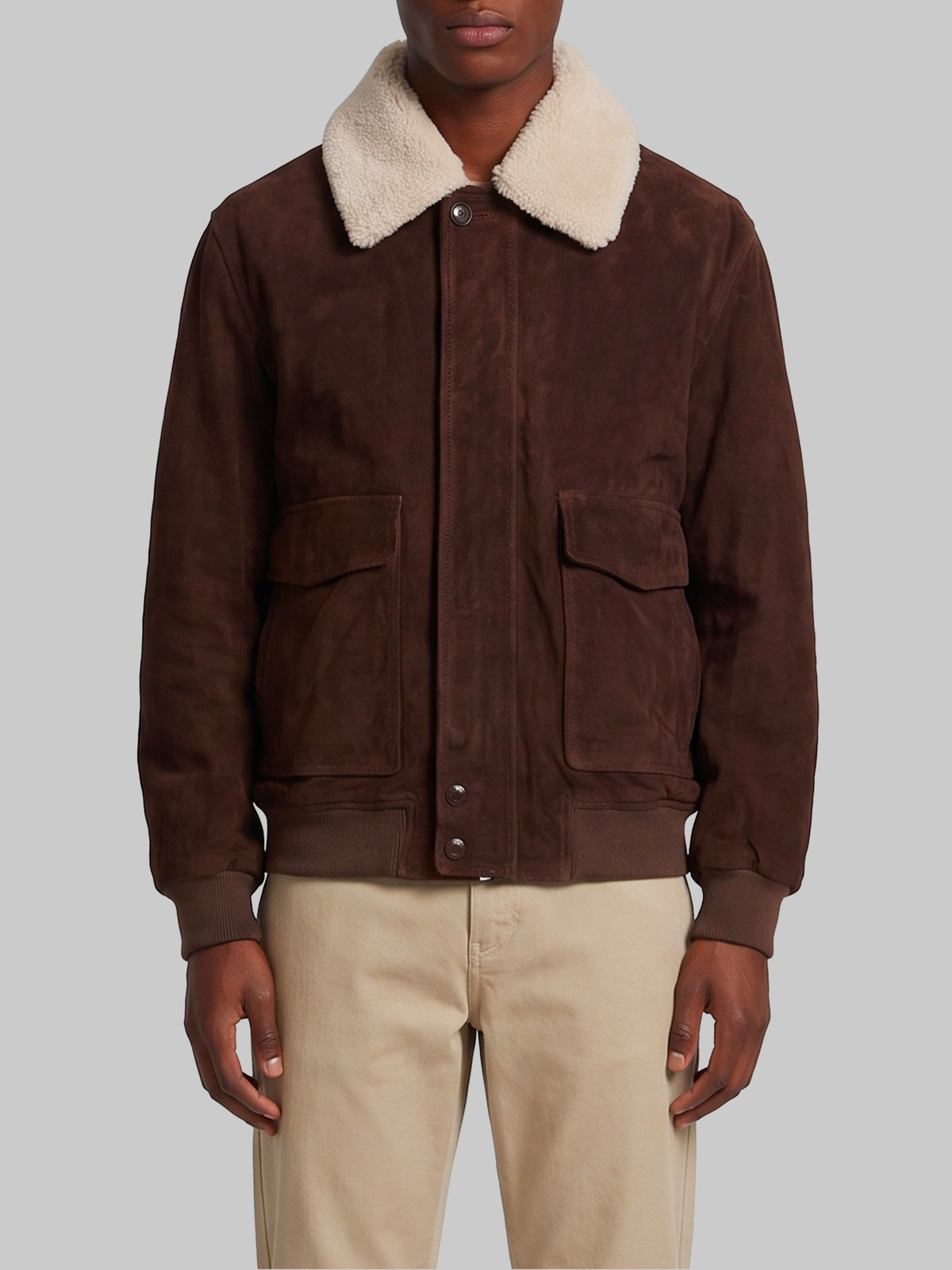 Bari Gritty suede bomber