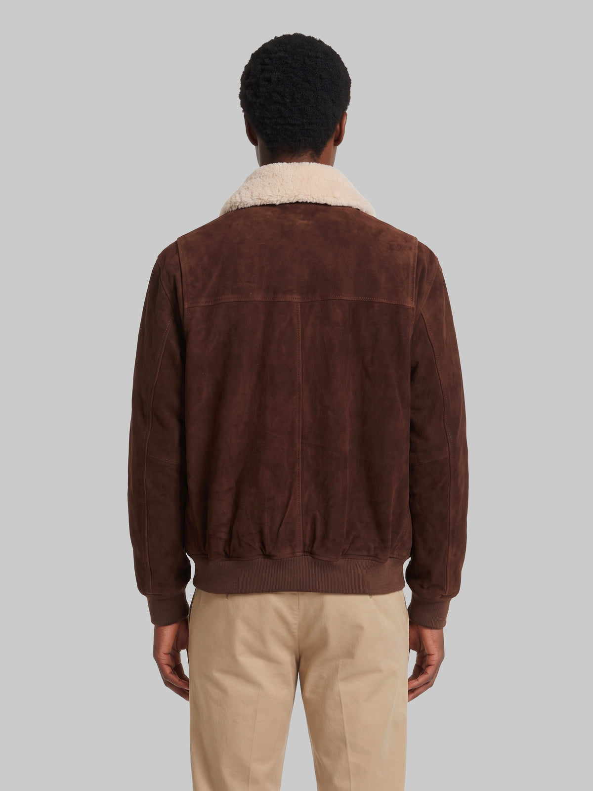 Bari Gritty suede bomber