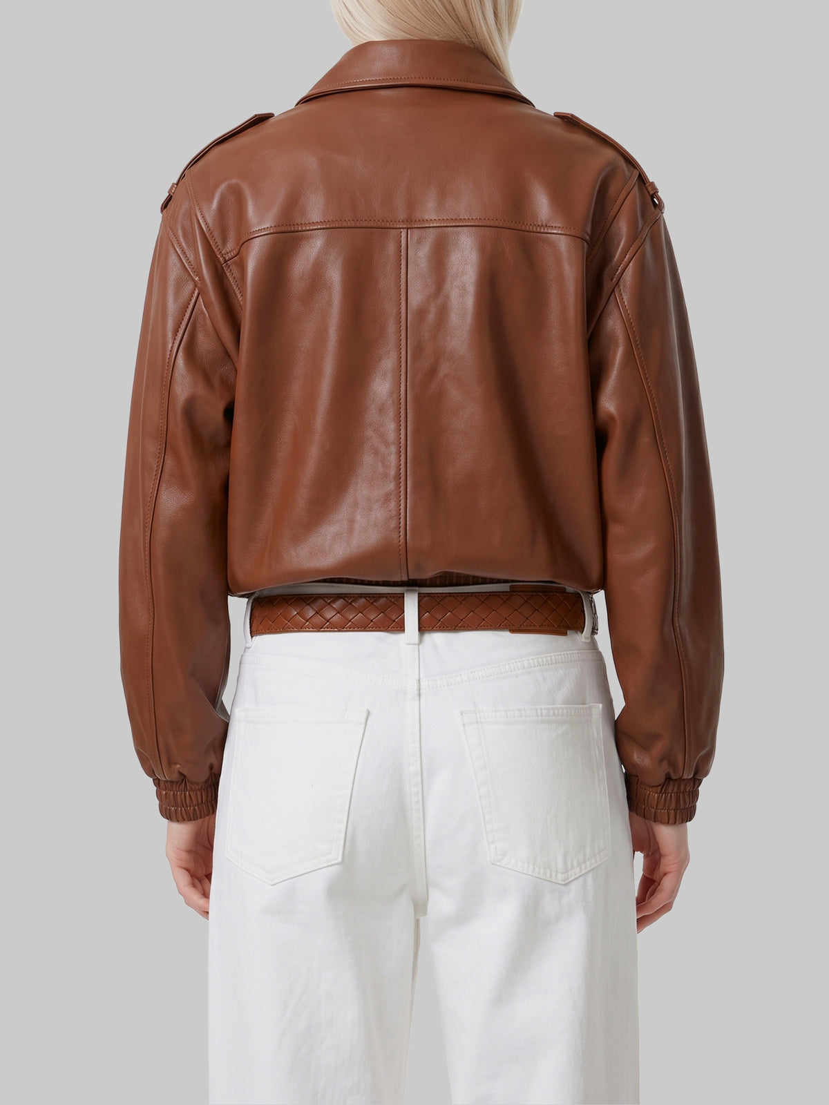 Dark copper Astra bomber jacket