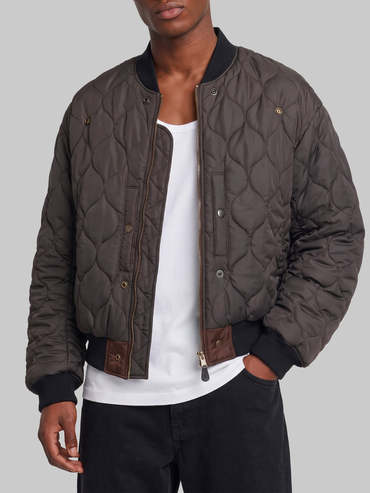 Reversible olive brown bomber