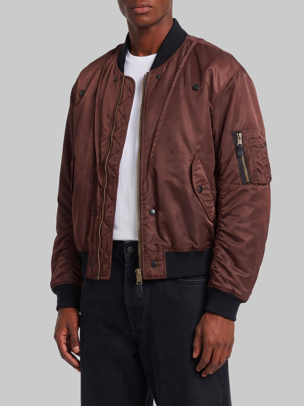 Reversible olive brown bomber