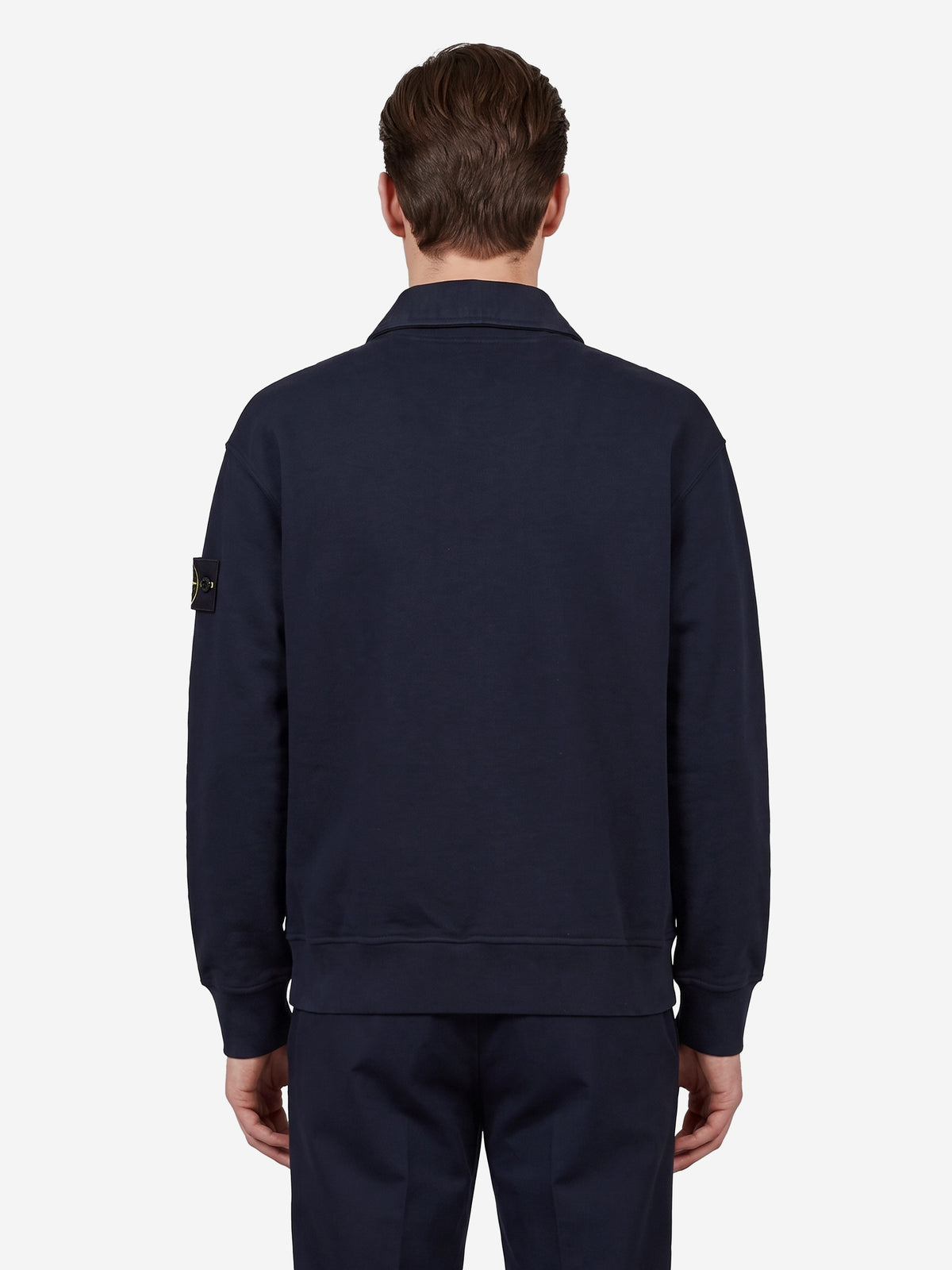 Oversize long-sleeved polo shirt