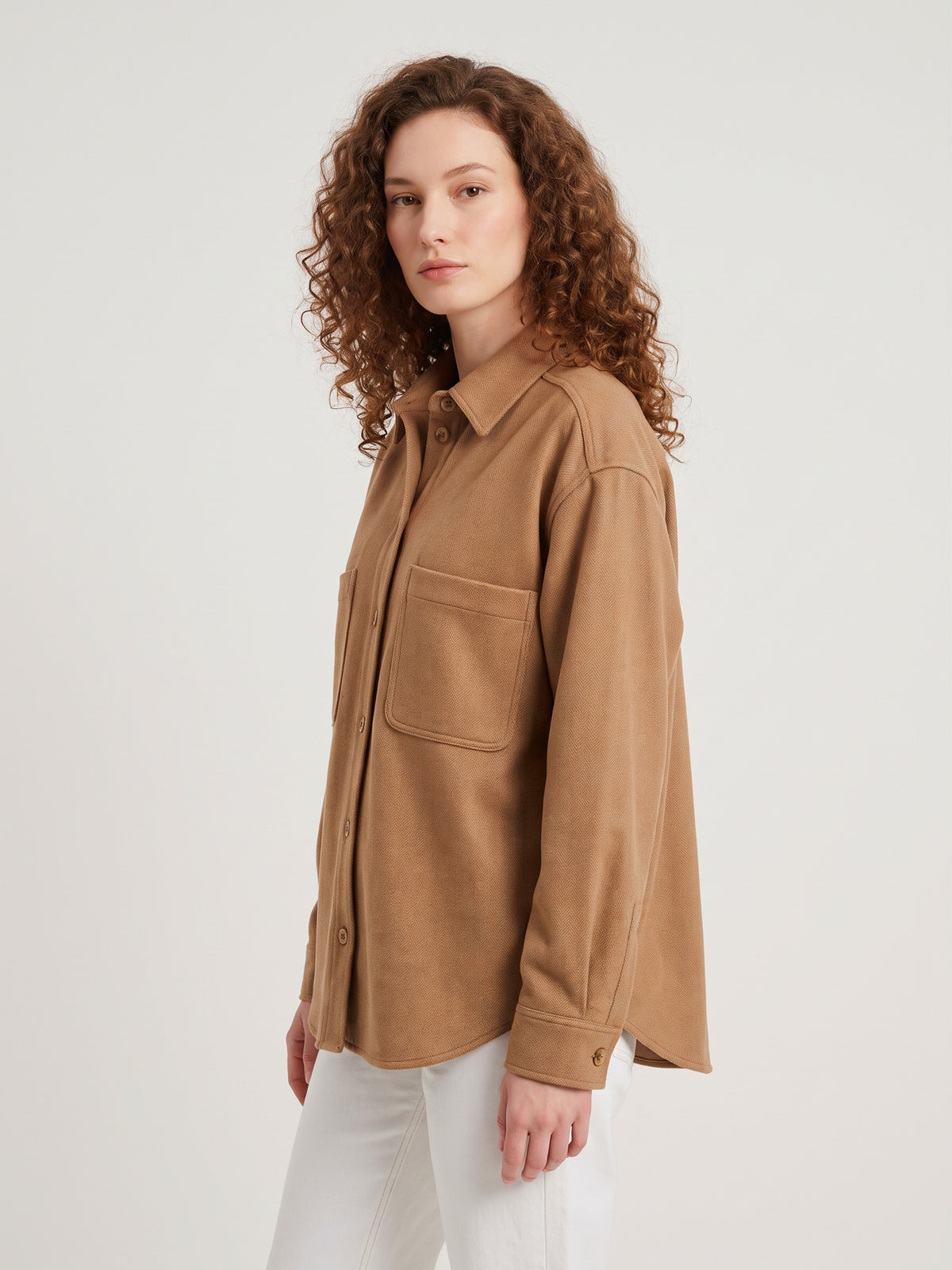 Ladino jacket in camel and virgin wool