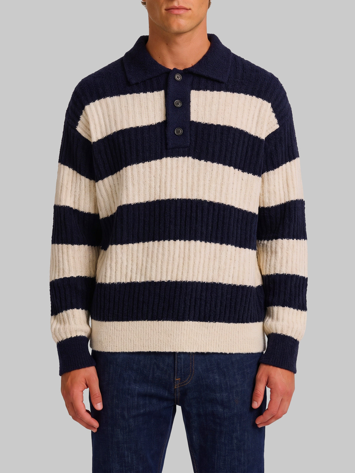 Ribbed marinière polo