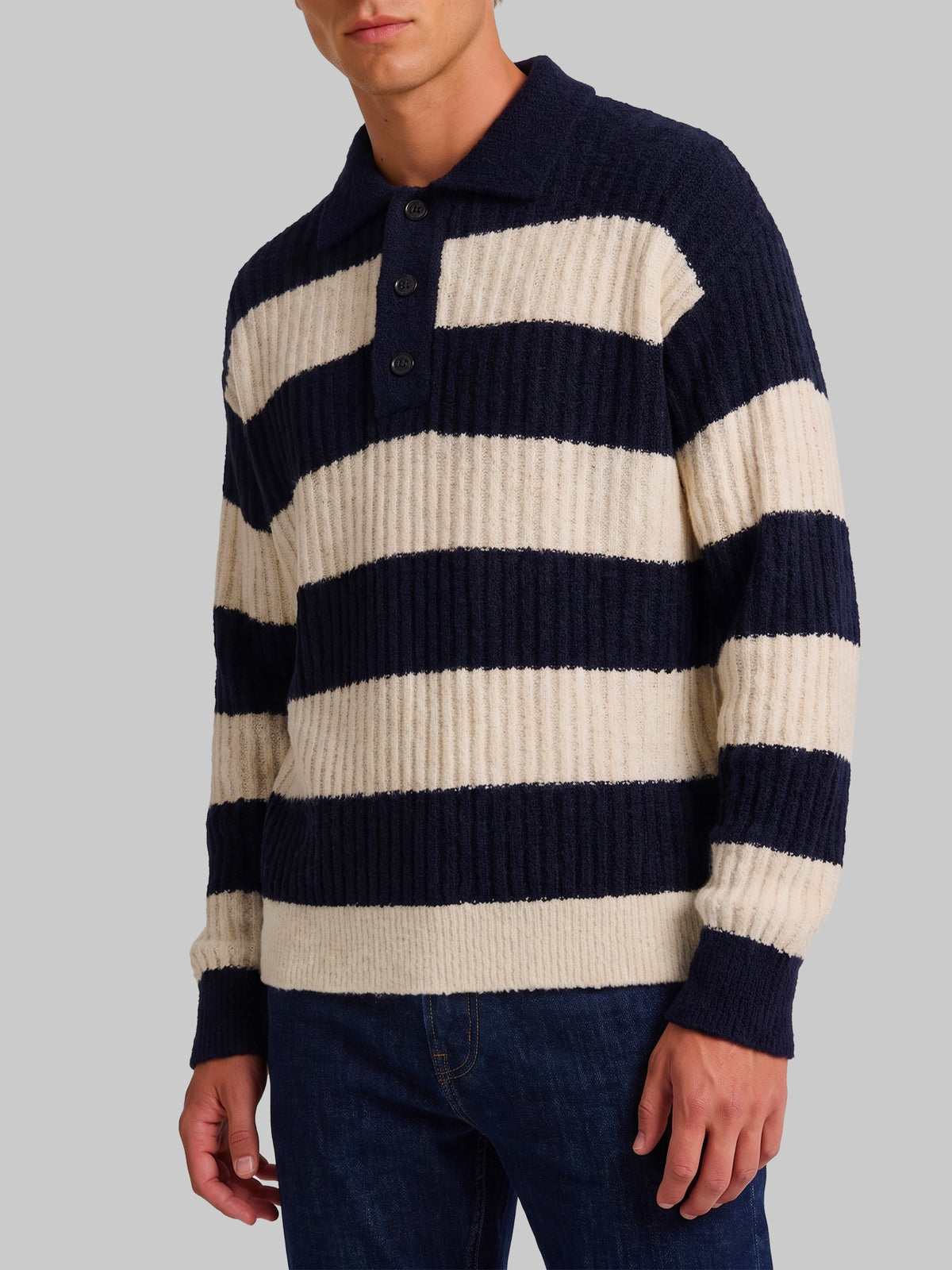Ribbed marinière polo