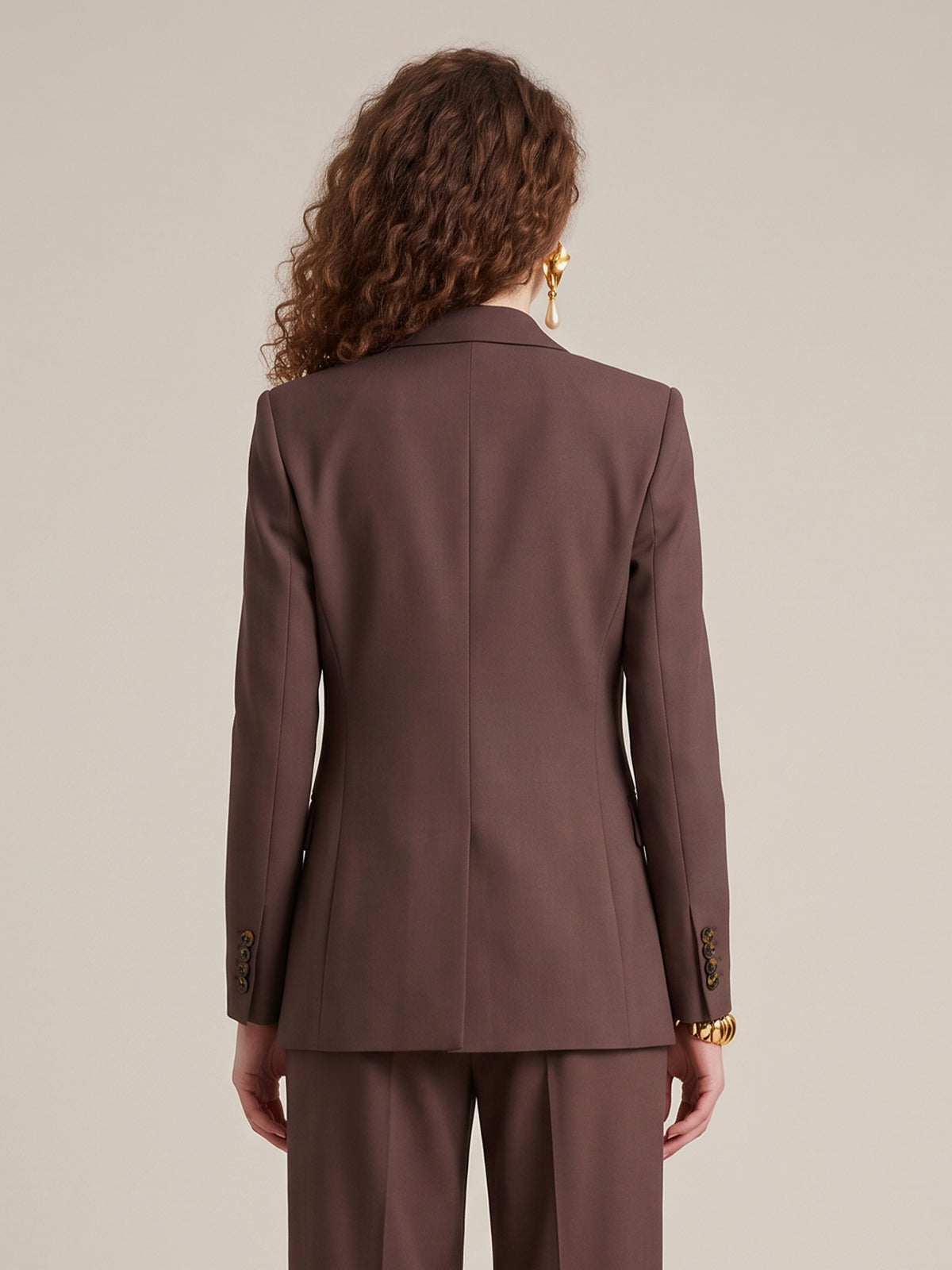 Single-breasted jacket in stretch canvas