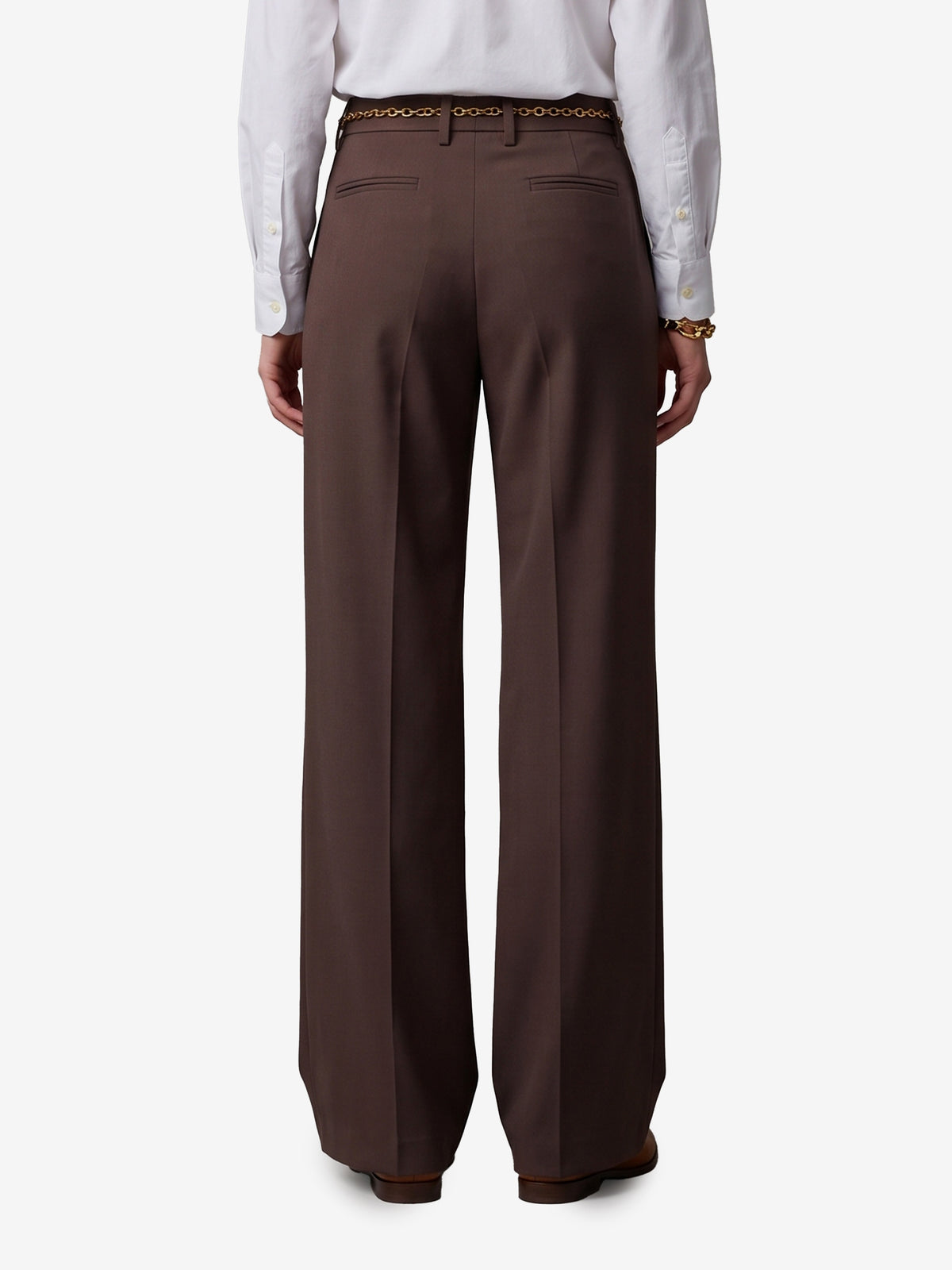 Straight leg canvas trousers