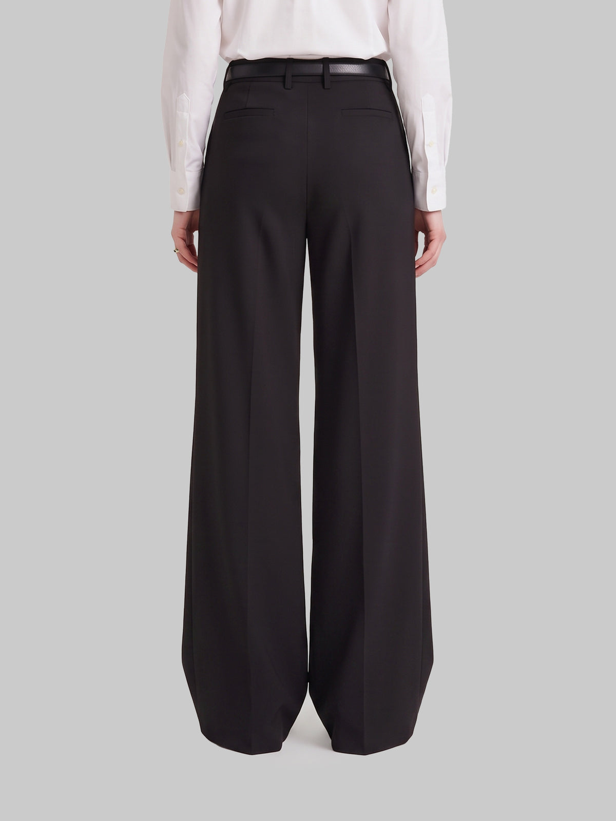 Straight leg canvas trousers