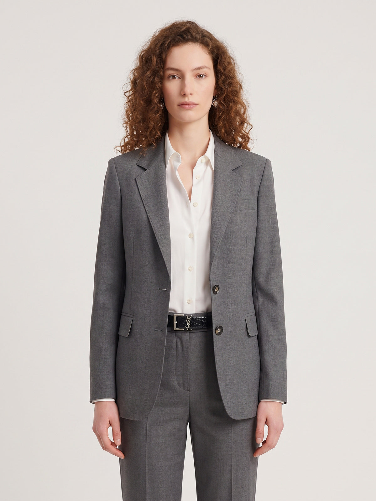 Single-breasted jacket in stretch canvas